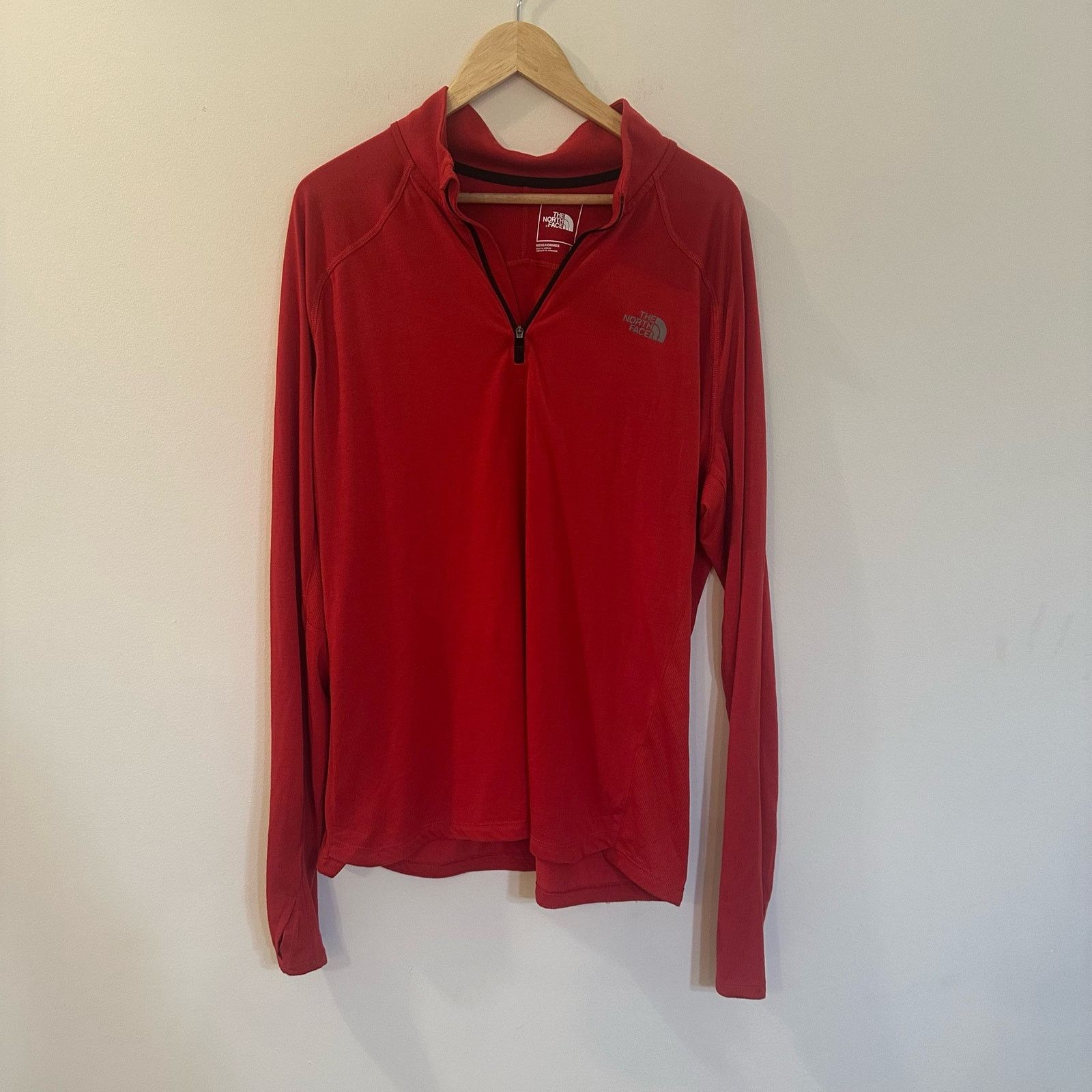 The North Face The North Face Red 1/4 zip pull over long sleeve top sz XL Size US XL / EU 56 / 4 - 3 Thumbnail