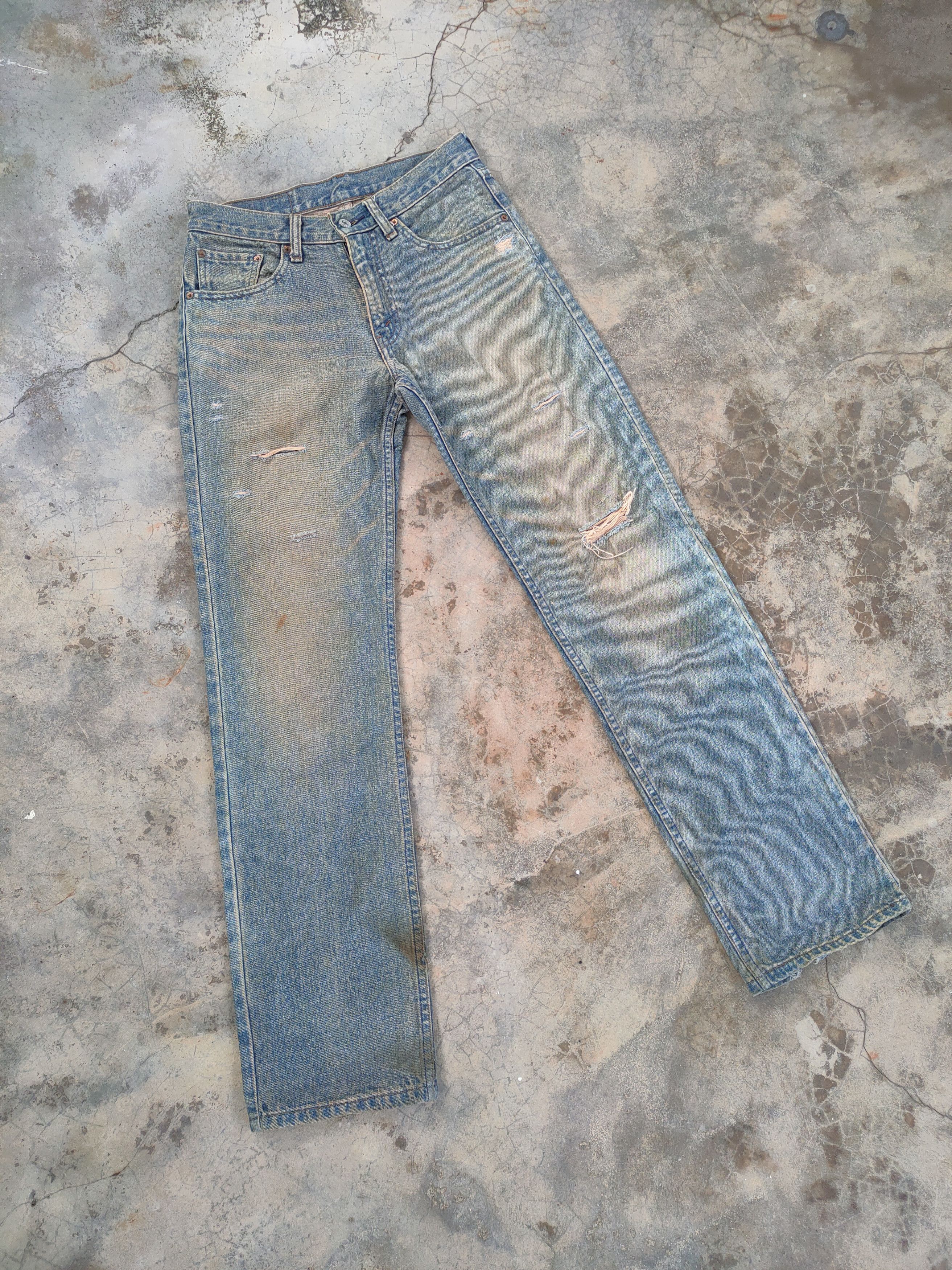Levi's Vintage Clothing VINTAGE LEVI'S RUSTY FADED DISTRESSED DENIM JEAN PANTS Size US 29 - 2 Thumbnail