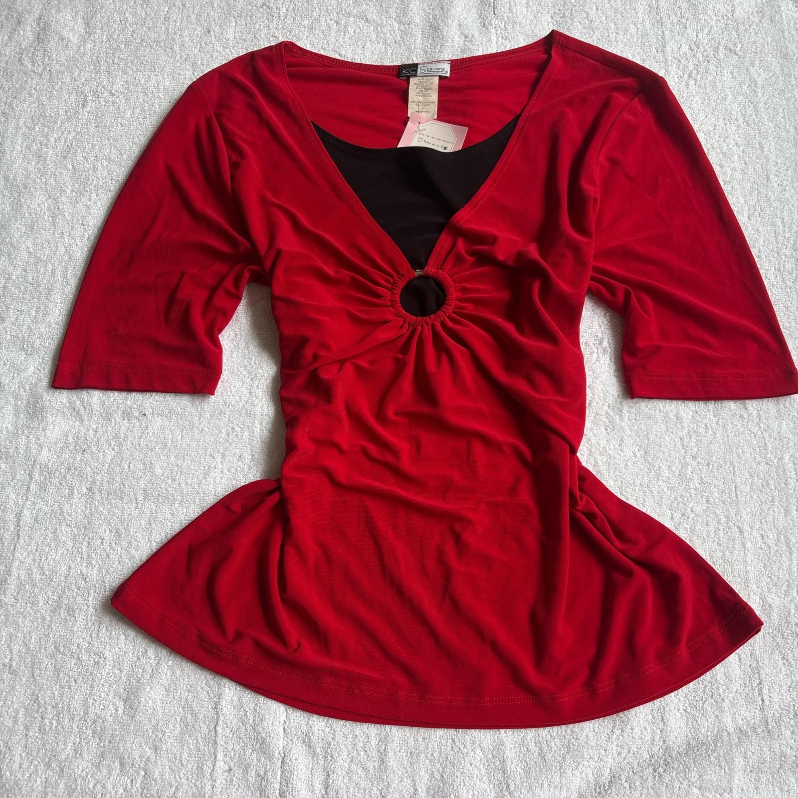 Other y2k grunge office siren red blouse Size M / US 6-8 / IT 42-44 - 2 Thumbnail