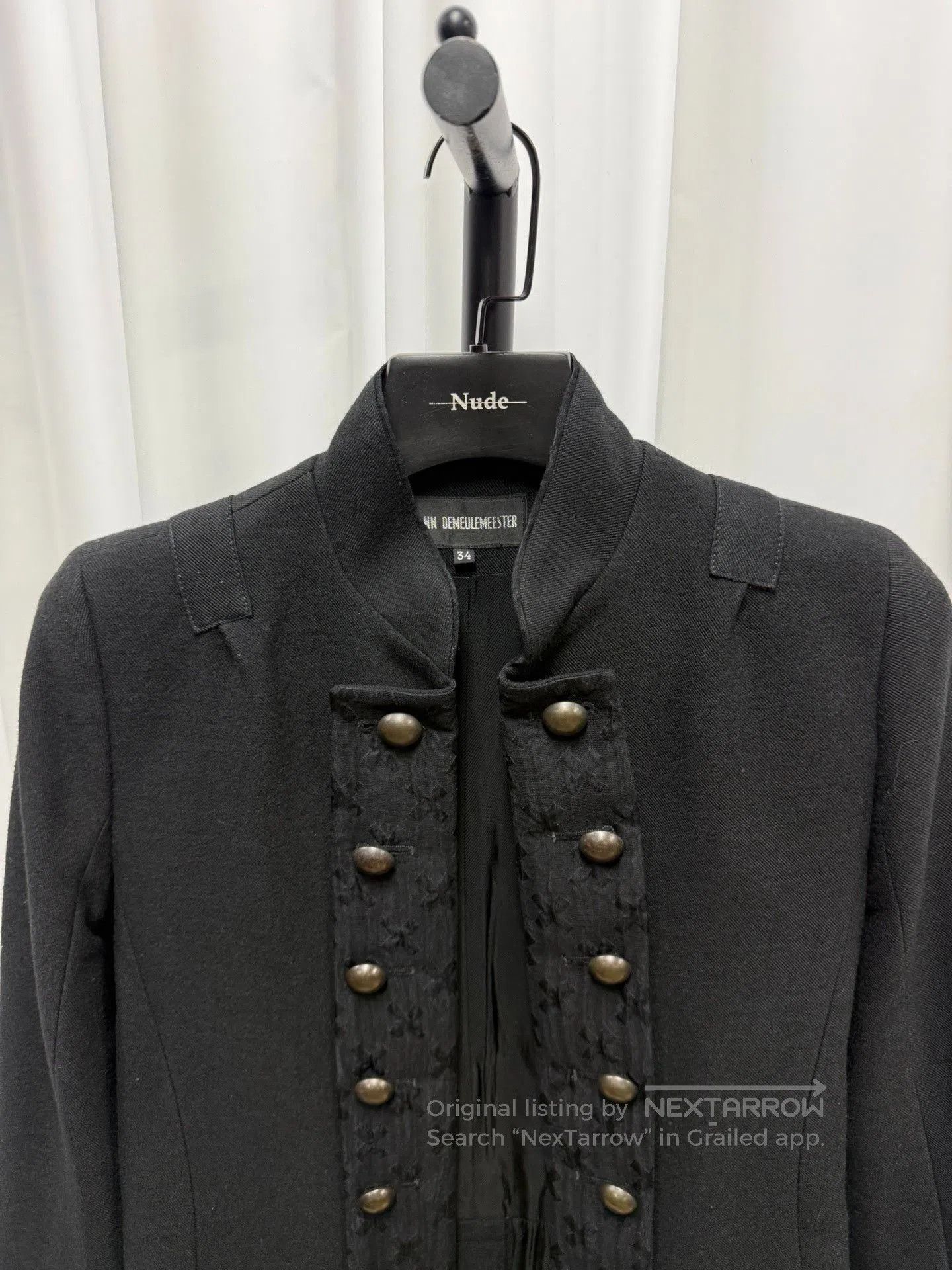 Ann Demeulemeester Ann Demeulemeester Court Napoleon Coat 34. Size XXS / US 00 / IT 34 - 4 Thumbnail