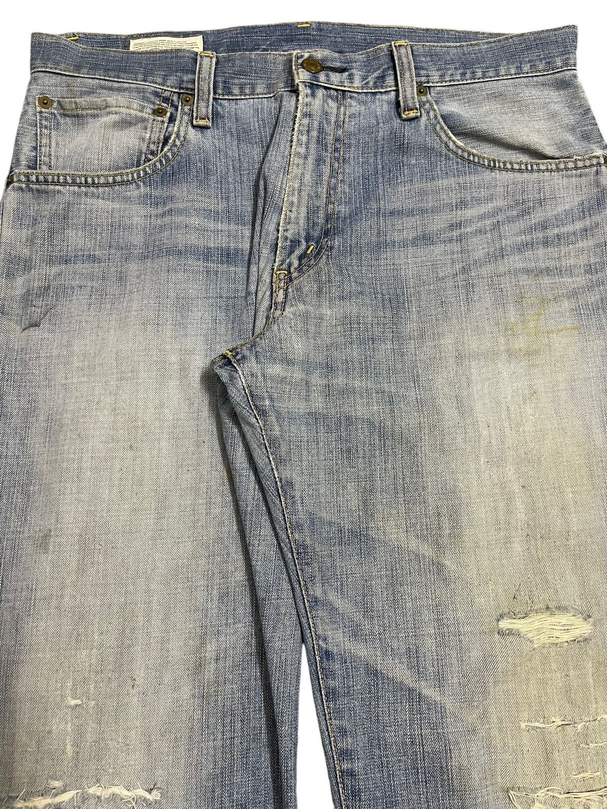 Edwin Vintage Edwin 503z Blue Faded Wash Distressed Baggy Jeans Size US 35 - 4 Thumbnail