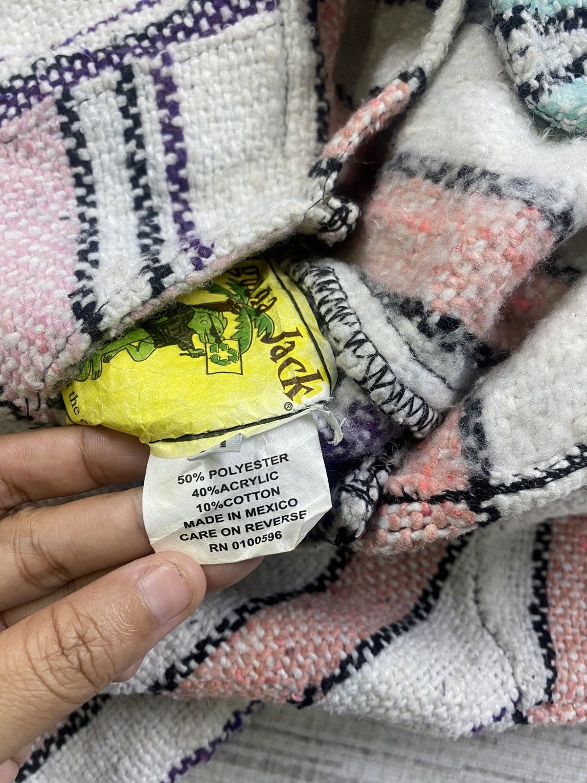 Mexican Threads × Vintage Vintage Iguanna Jack Kangaroo Pocket Baja Poncho Hoodie Size US M / EU 48-50 / 2 - 7 Thumbnail