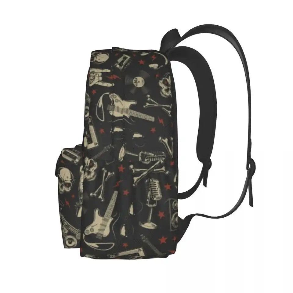 Other Skull Backpack Rock Grunge Punk University Backpacks Size ONE SIZE - 2 Thumbnail