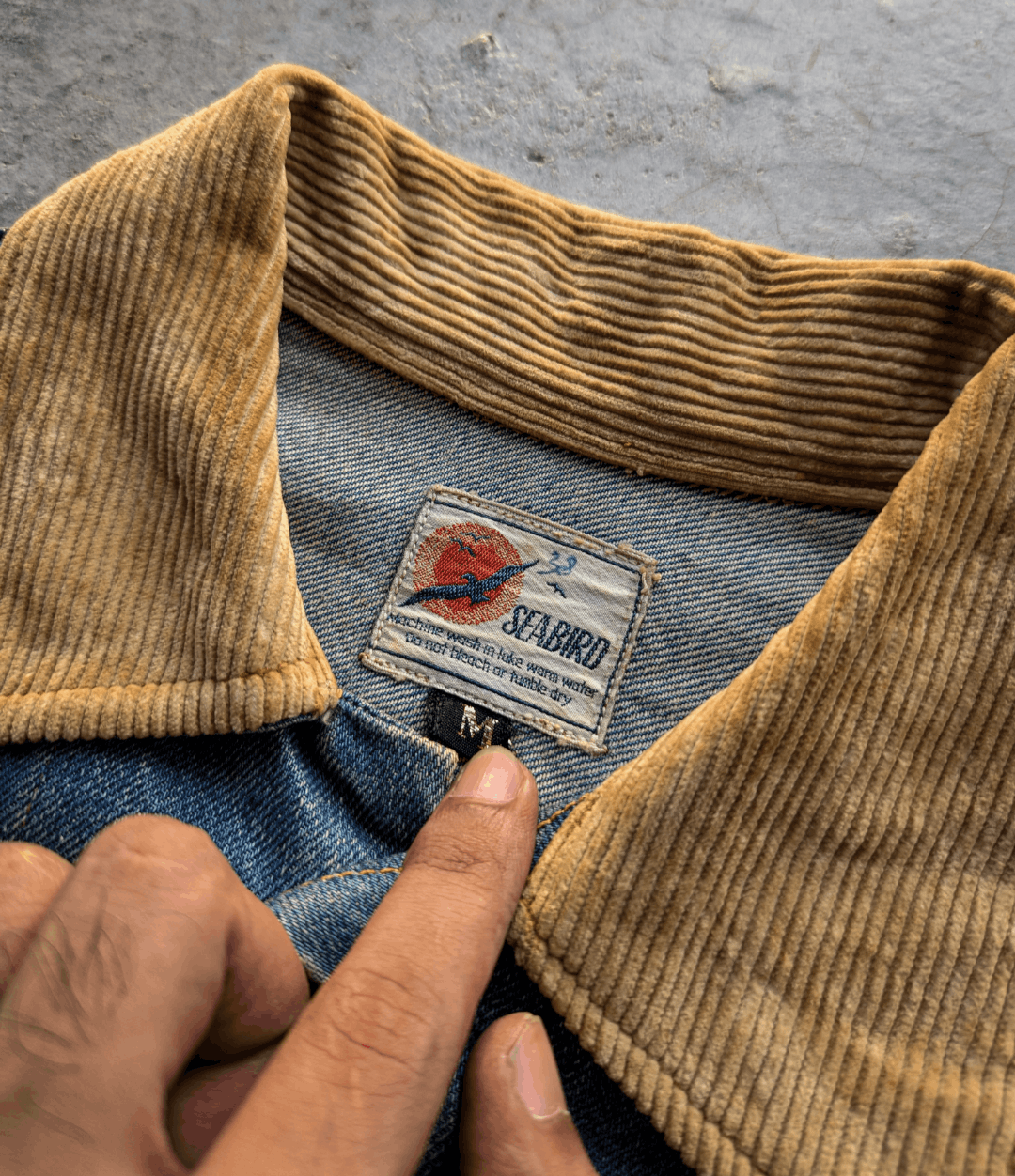 Vintage Vintage Seabird Trucker Denim Jacket Selvage Size US M / EU 48-50 / 2 - 3 Thumbnail