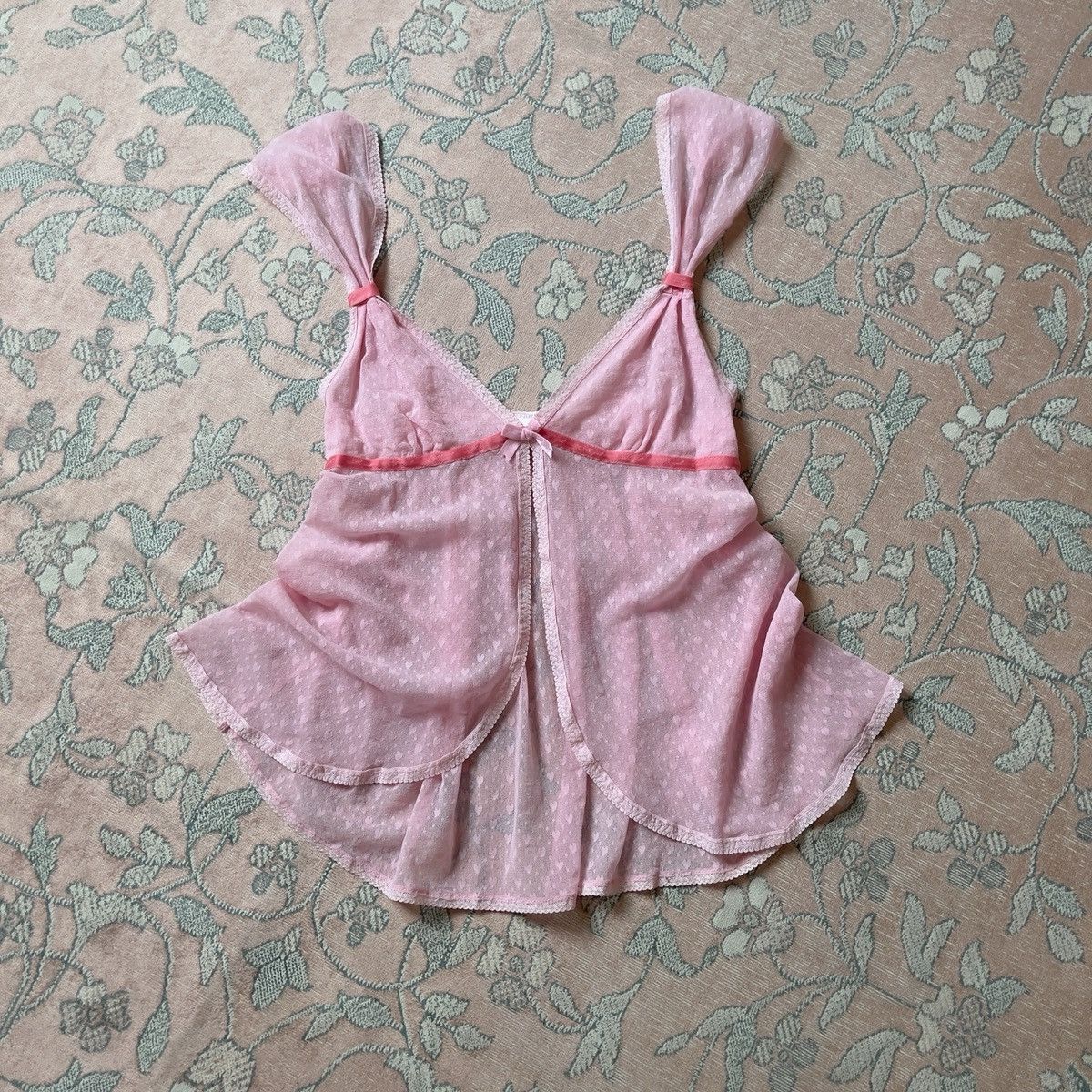 Victoria's Secret Victoria’s Secret Pink Heart Mesh Camisole (S) Size S / US 4 / IT 40 - 5 Thumbnail