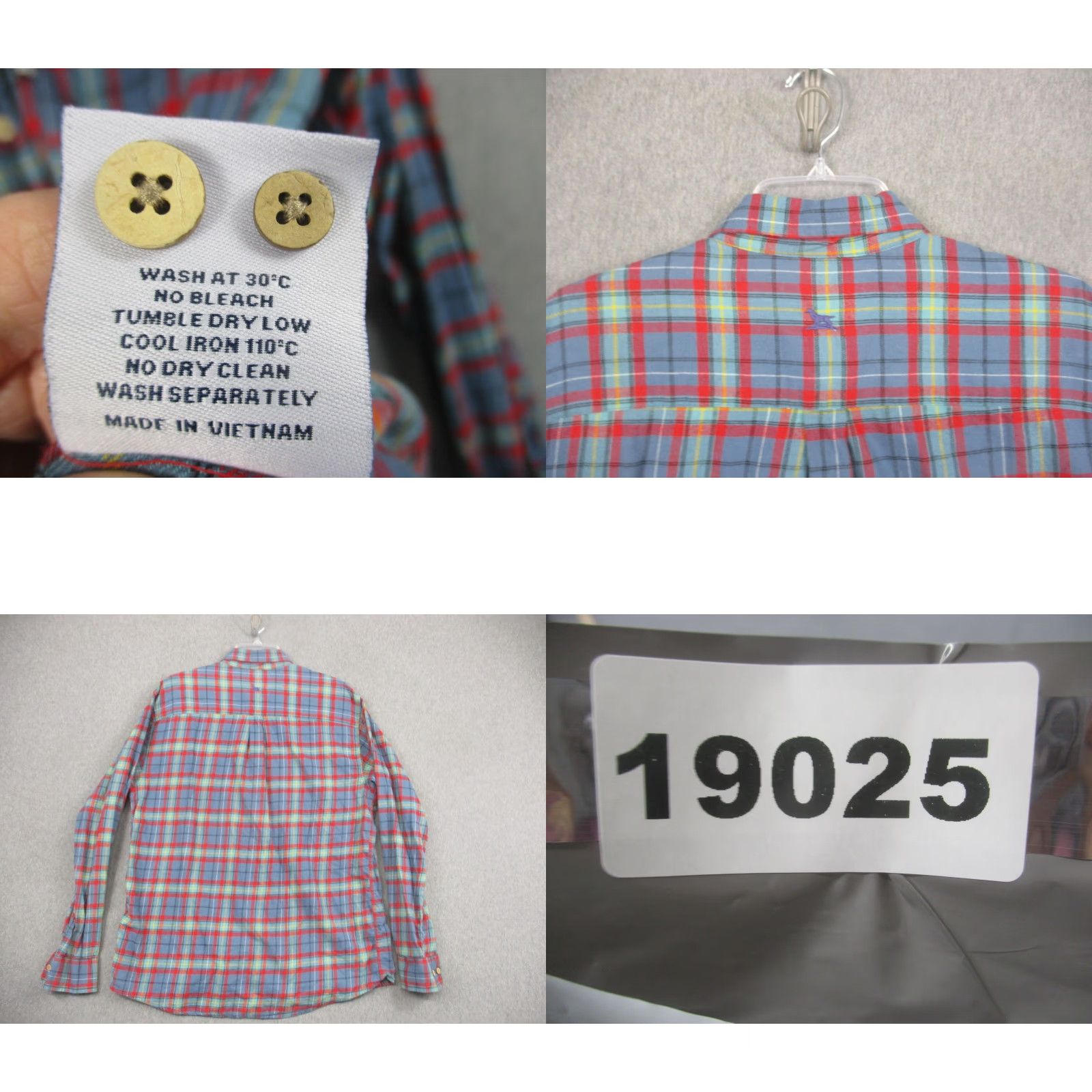 Undercover Over Under The Woodsman Shirt Mens Large Blue Plaid Flannel Long Sleeve Shirt Size US L / EU 52-54 / 3 - 8 Thumbnail