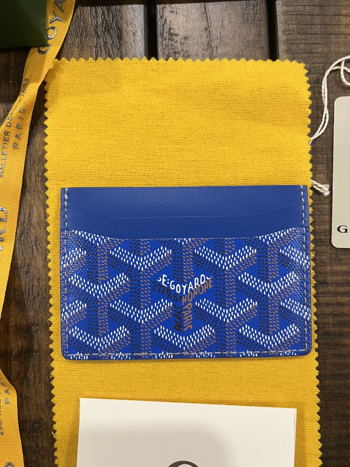 Goyard Goyard ST Sulpice B Card Holder Wallet Sky Blue Size ONE SIZE - 2 Thumbnail