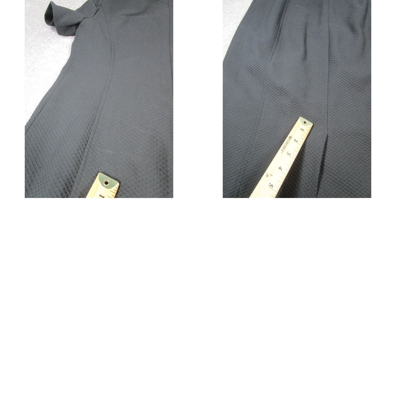 Vintage Nina Mclemore Dress Womens 6 Cotton Black Knee Length Short Sleeve Scoop Neck Zip Pencil Dress Sheath Mens Womens Size M / US 6-8 / IT 42-44 - 9 Thumbnail
