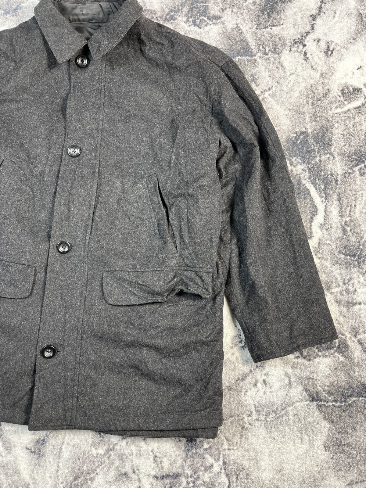 Valstar Reversible Wool Jacket Raincoat Side Italian Made Boxy Fit Size US L / EU 52-54 / 3 - 3 Thumbnail