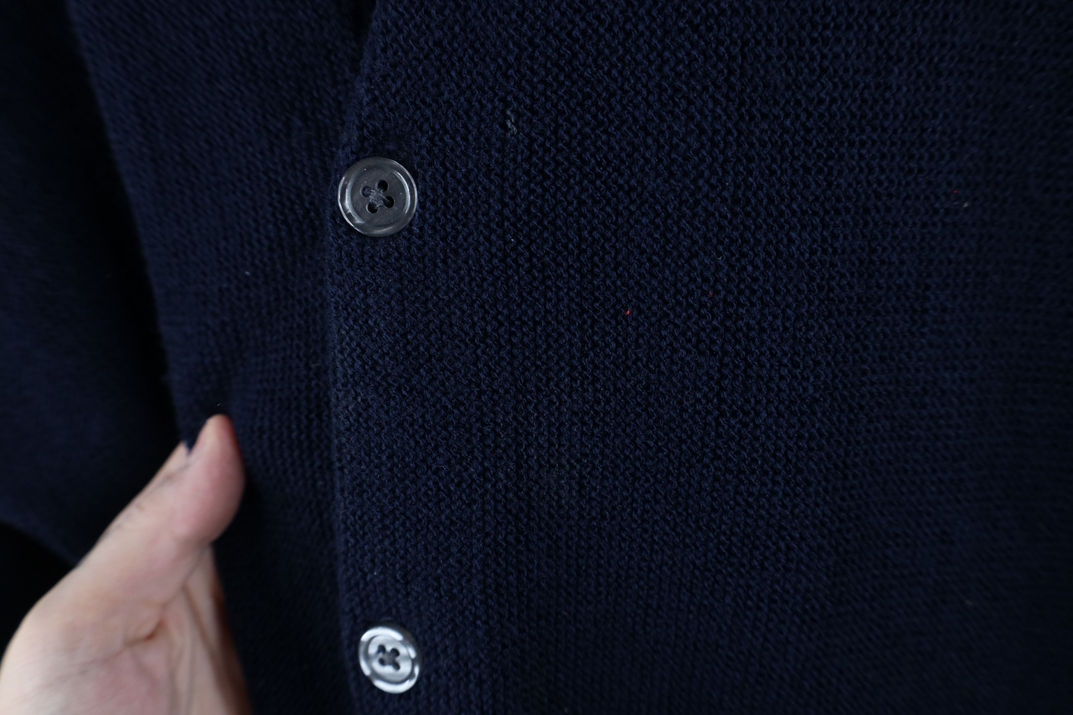 Vintage Vintage 90s Streetwear Cobain Cardigan Sweater Navy Blue Size US XL / EU 56 / 4 - 5 Thumbnail