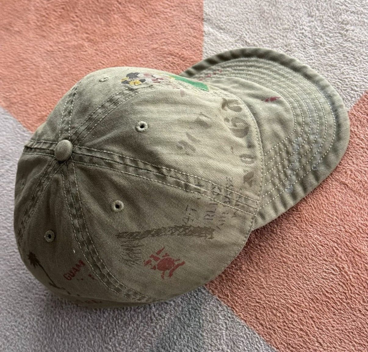 Polo Ralph Lauren Ralph Lauren Polo RL Hawaii Base Graffiti Military Cap K22 Size ONE SIZE - 3 Thumbnail