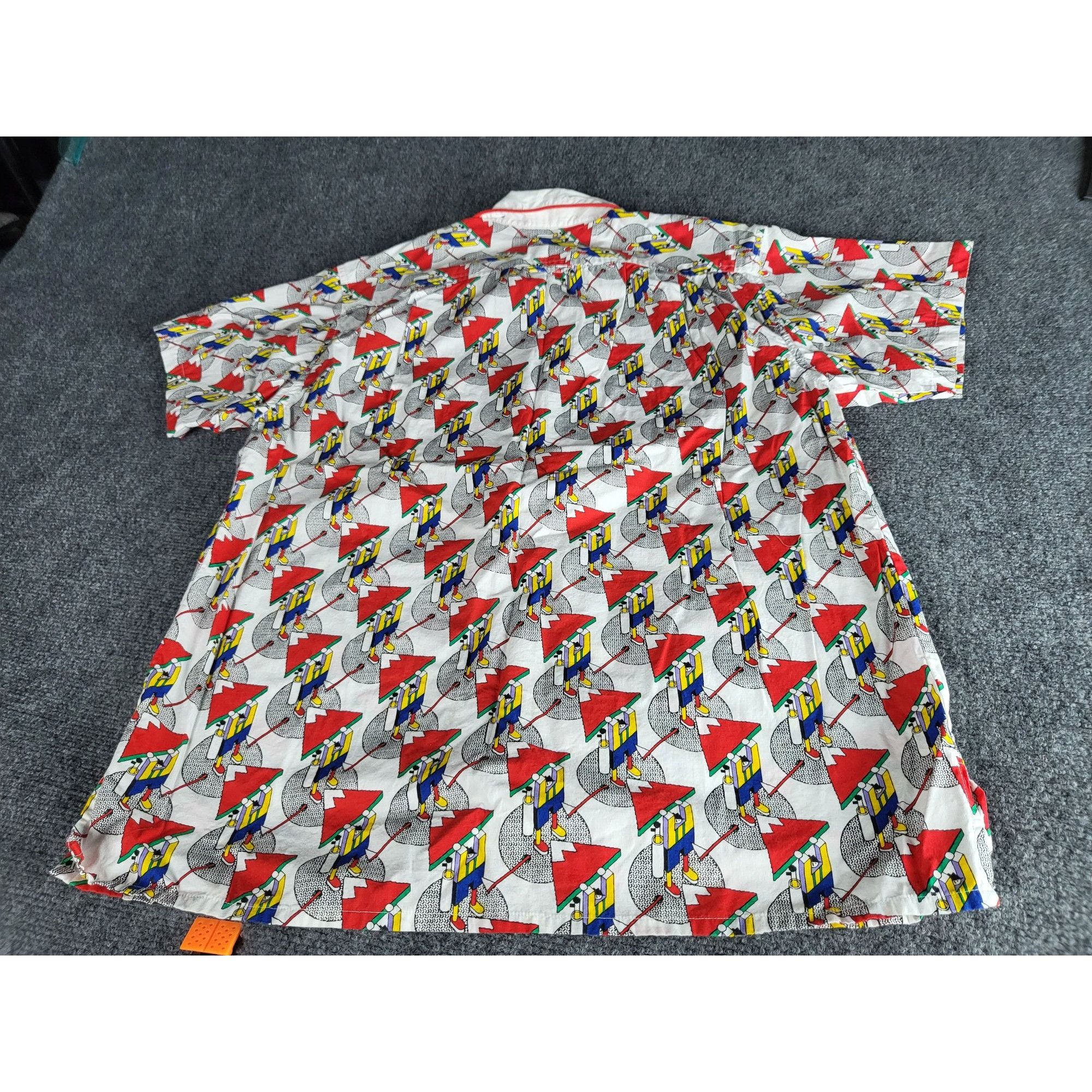 Vintage Esprit Sport mountaineering golfer mashup print shir