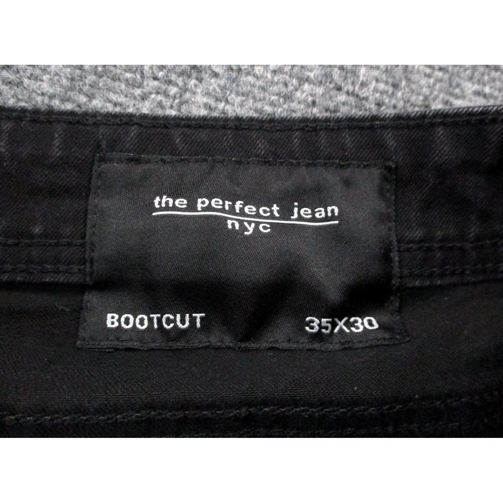 Denime The Perfect jean Jeans Mens 35 Black NYC Denim Bootcut Straight Casual Stretch Size US 35 - 7 Thumbnail