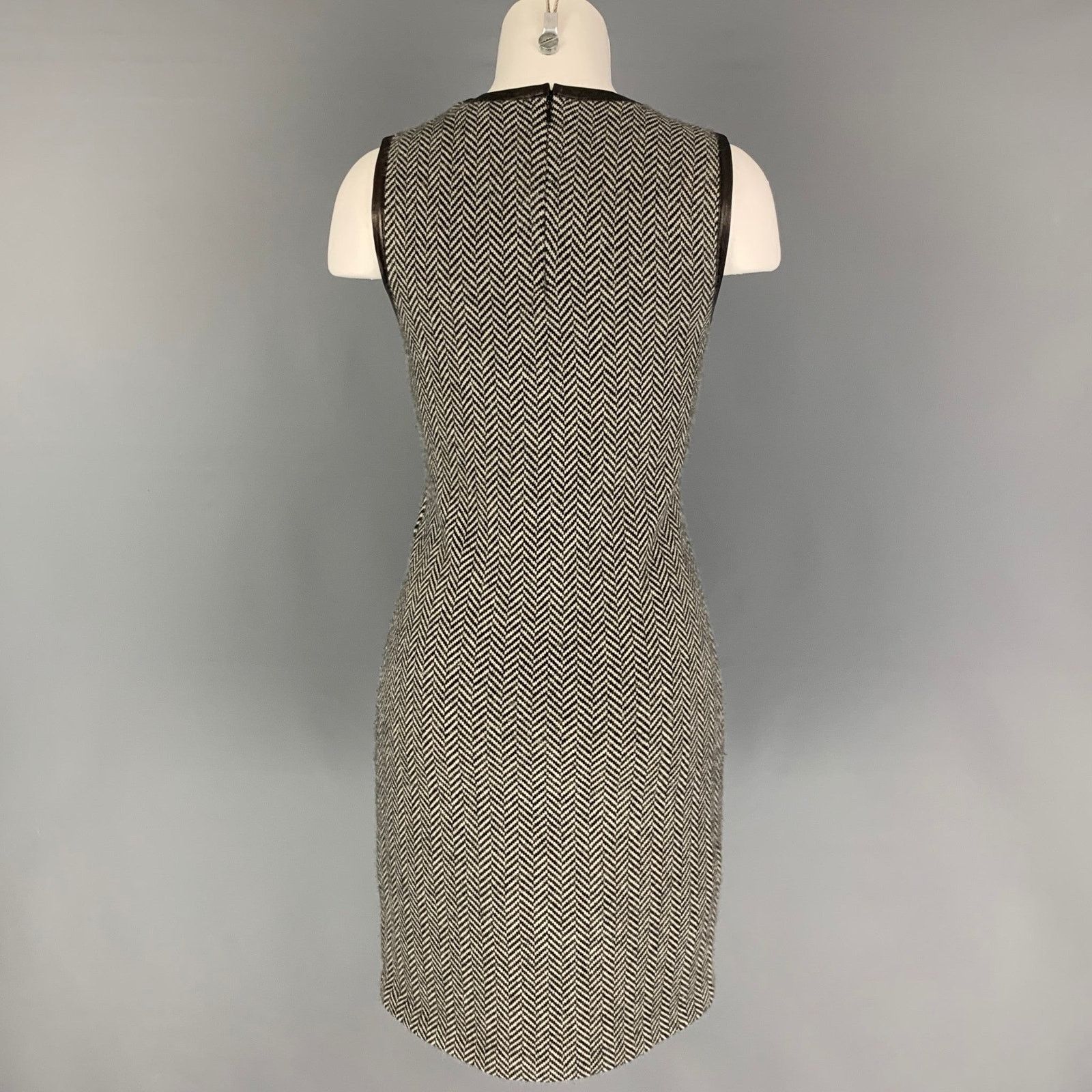 Ralph Lauren RALPH LAUREN Size M Cashmere Herringbone Sleeveless Dress Size M / US 6-8 / IT 42-44 - 3 Thumbnail