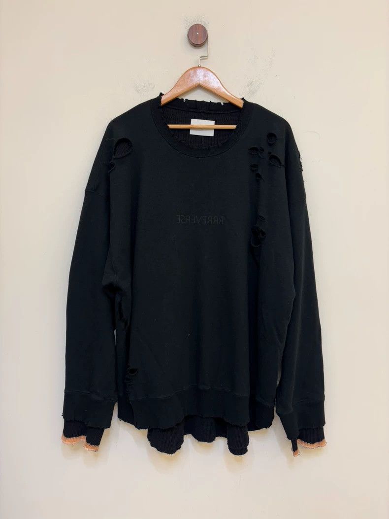 14th Addiction Black Layered Distressed Sweatshirt Size US L / EU 52-54 / 3 - 1 Thumbnail
