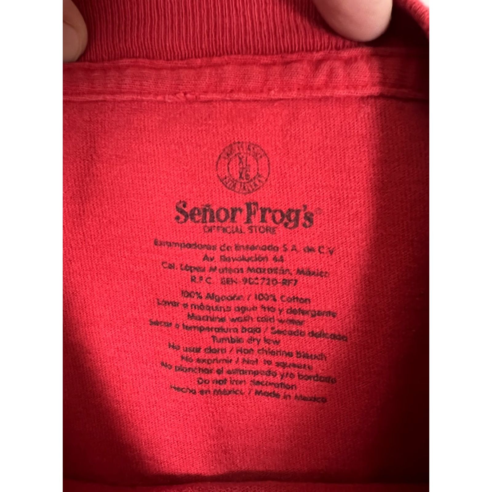Vintage VINTAGE Senor Frogs T-Shirt Men XL Red 90s Mazatlan Mexico Crew Neck Short Sleeve Cotton Size US XL / EU 56 / 4 - 7 Thumbnail