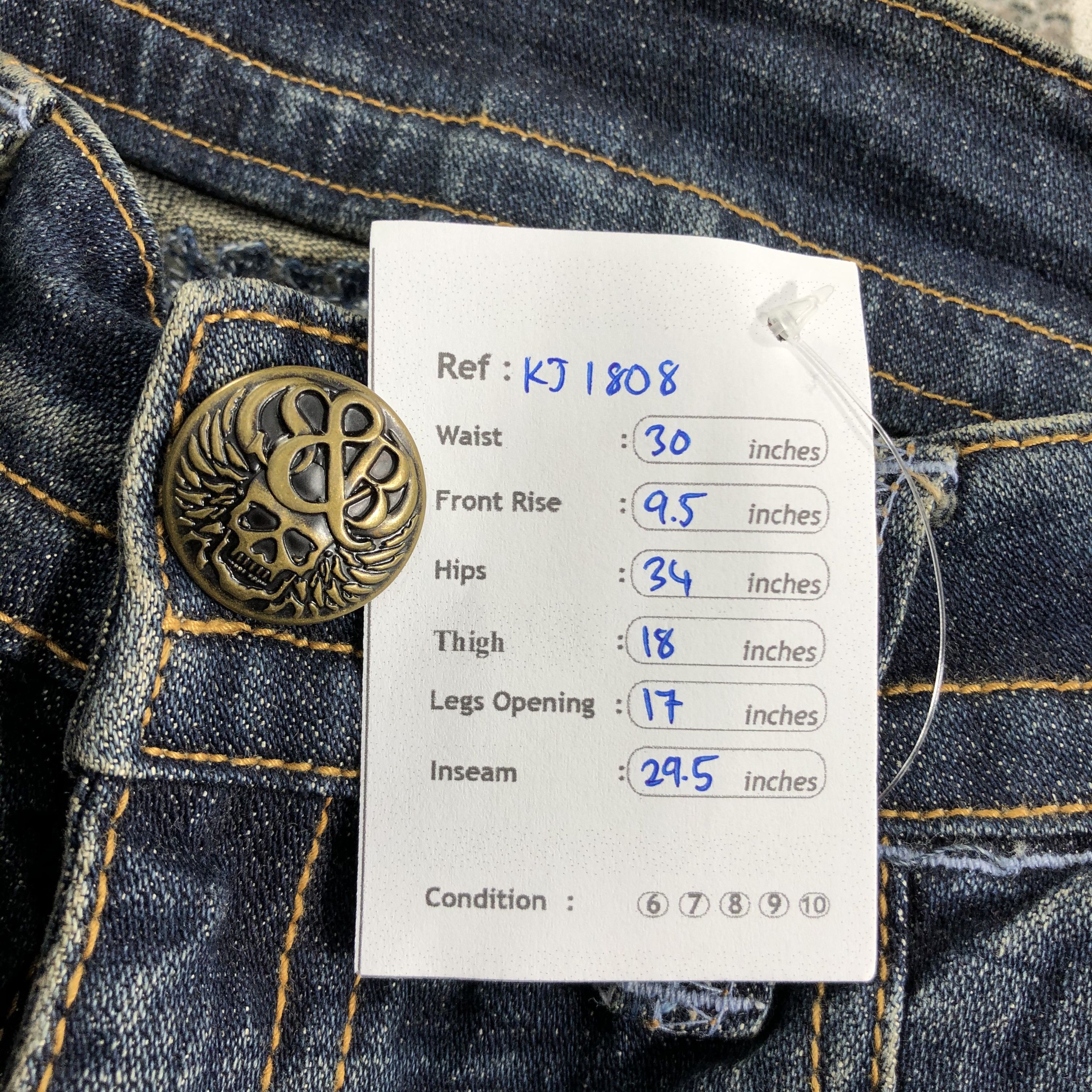Japanese Brand Plymtone Jeans Embroidered Flare Denim KJ1808 Size 30" / US 8 / IT 44 - 10 Thumbnail