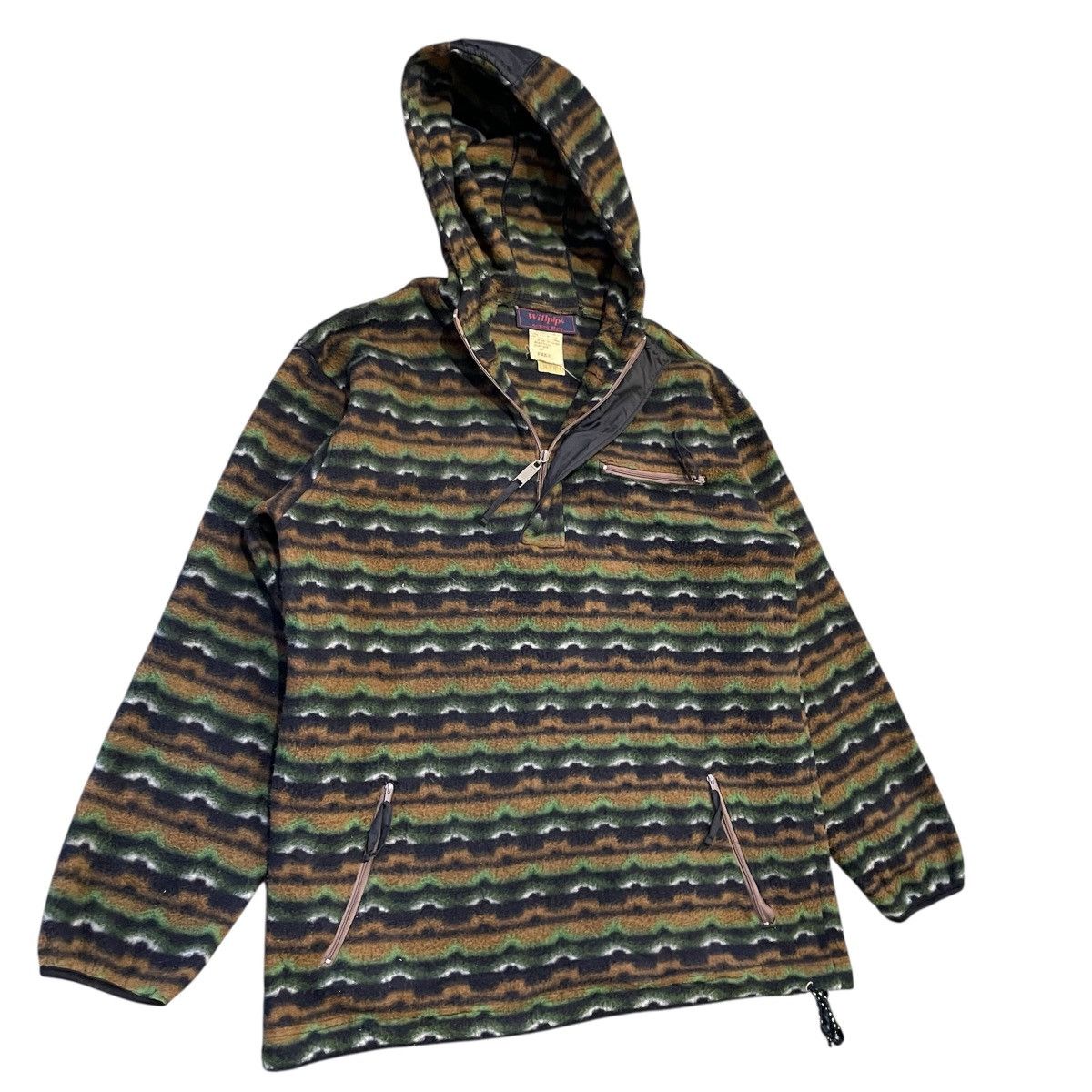 Vintage Vtg Willpips Active Style Earth Tone Aztec Stripe Fleece Size US L / EU 52-54 / 3 - 2 Thumbnail