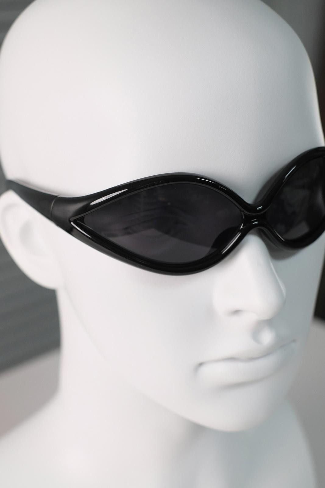 Other Y2k Windproof Avant Garde Futuristic Black Sunglasses Unisex Size ONE SIZE - 3 Thumbnail