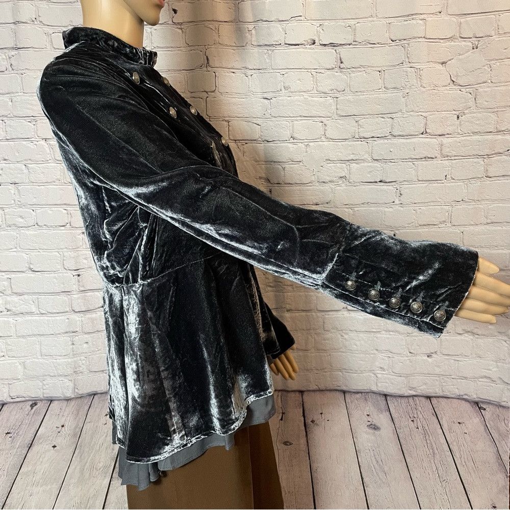 Free People NWT New $228 Free People Velvet Faye Ebony Jacket Size XS Size XS / US 0-2 / IT 36-38 - 8 Thumbnail