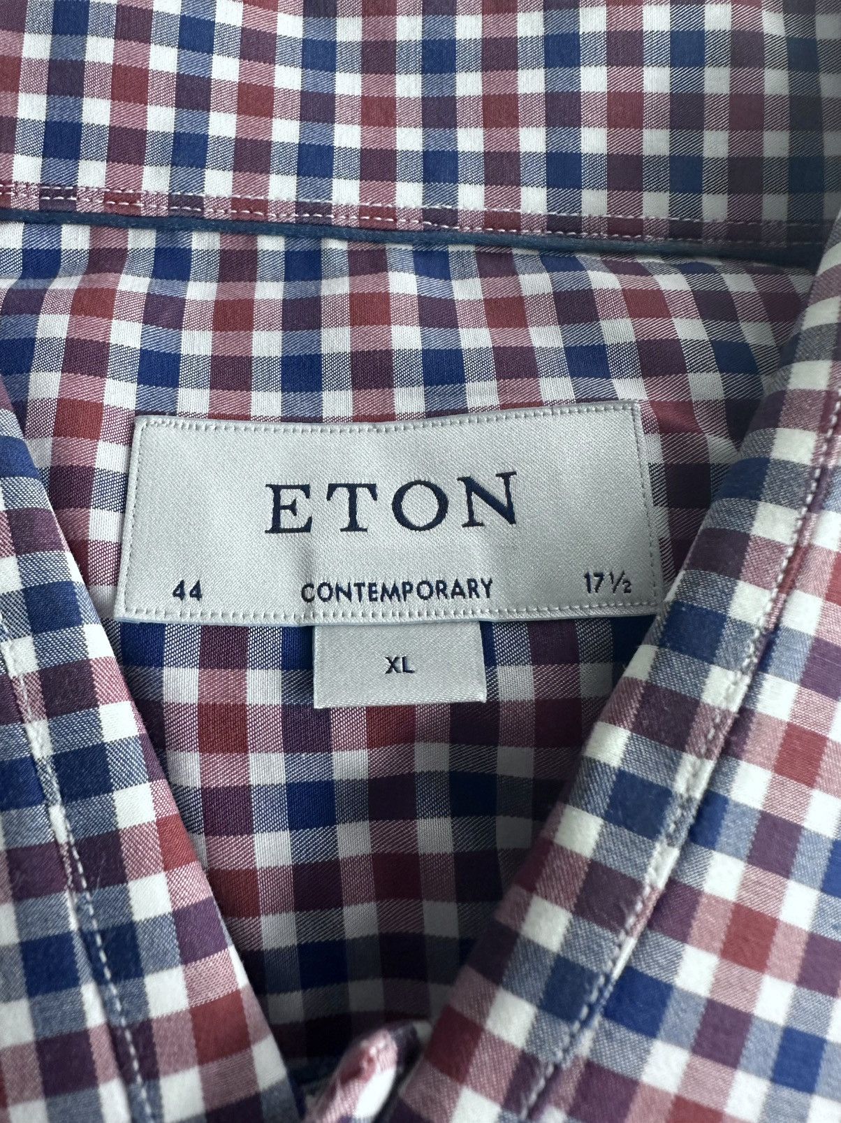 Eton Eton Contemporary Fit Dress Shirt – Gingham – 17.5 / 44) Size 44R - 2 Thumbnail