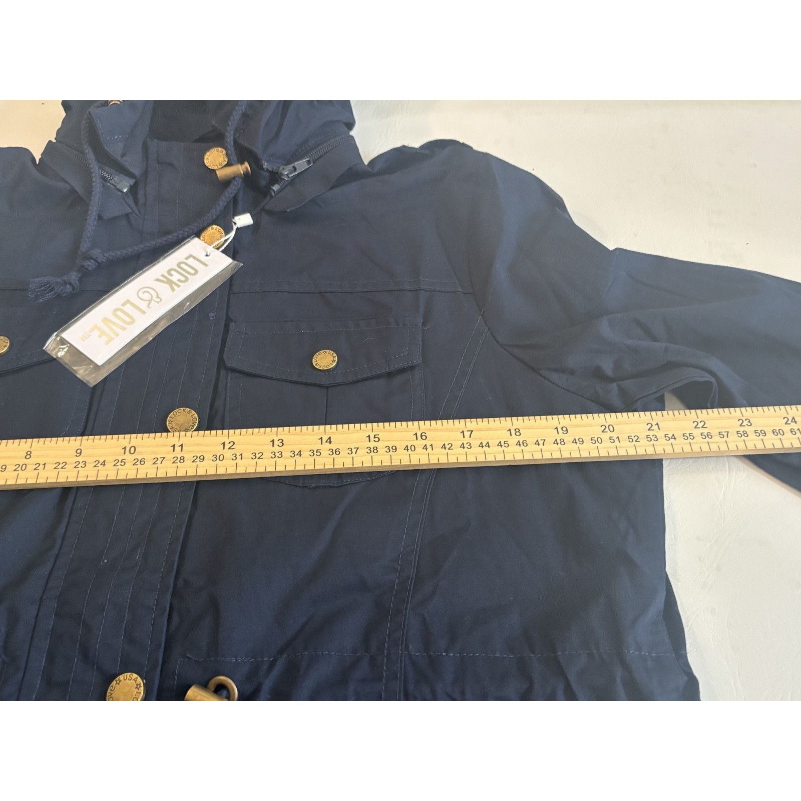 Lock & Co Hatters Lock and Love Anorak Detachable Hood L Army Jacket Blue NWT Size L / US 10 / IT 46 - 3 Thumbnail