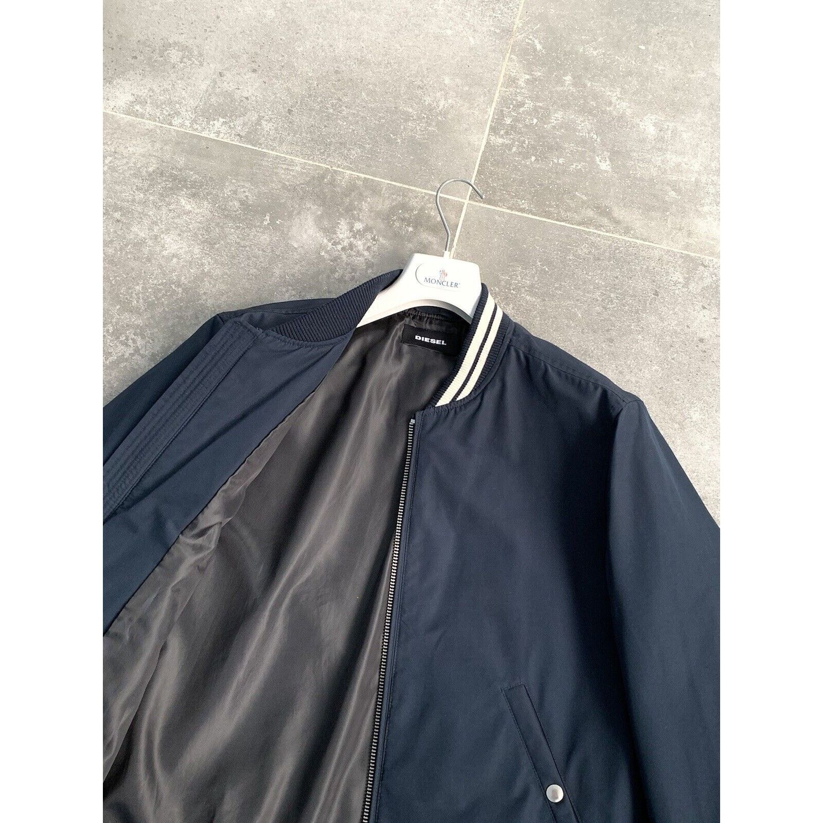 Diesel Men's DIESEL Casual Bomber Jacket Classic Coat M-L EU50 UK40 Size US L / EU 52-54 / 3 - 14 Thumbnail