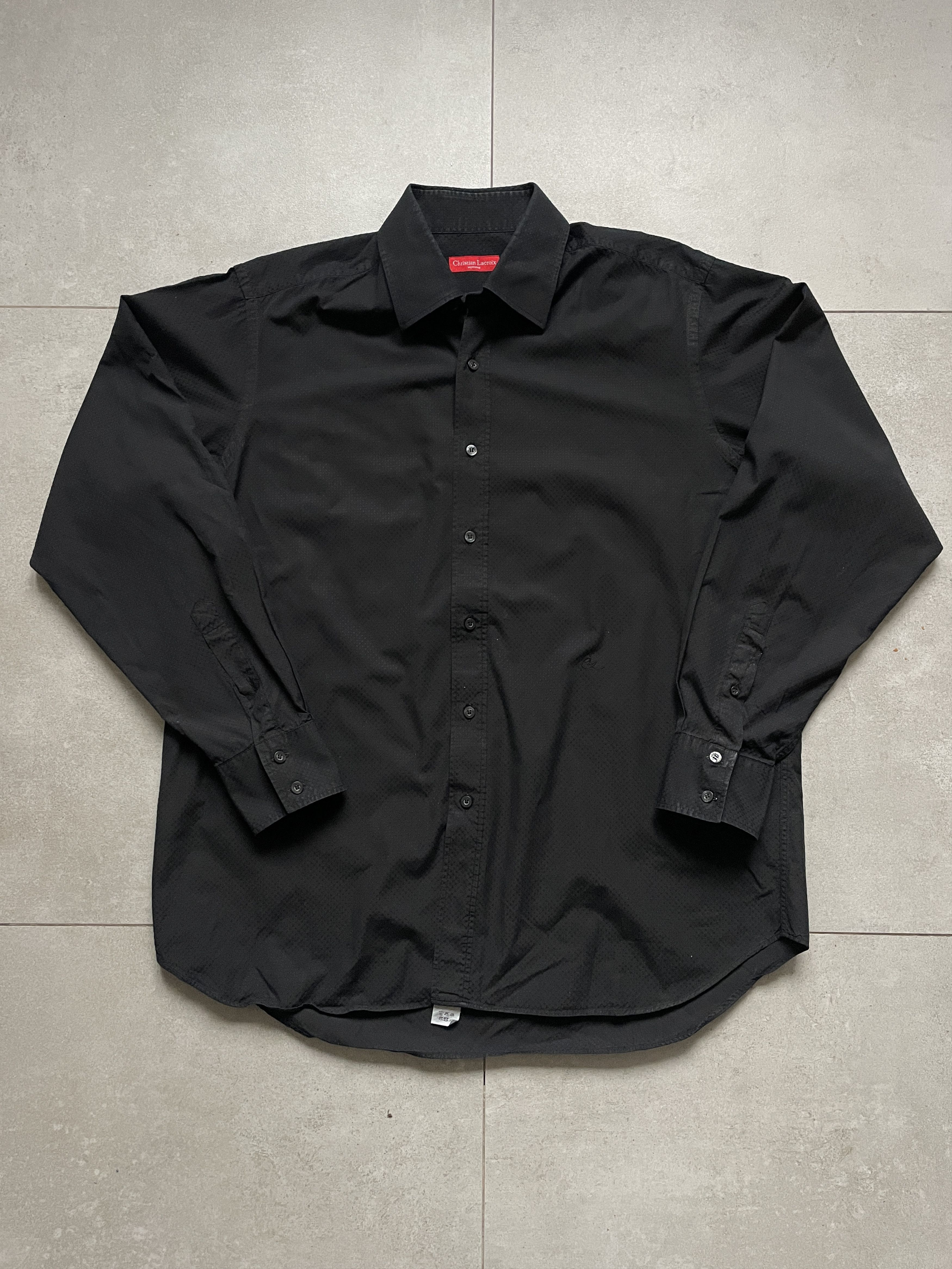Christian Lacroix CHRISTIAN LACROIX BLACK STAR STRUCTURED LONGSLEEVE SHIRT Size US XL / EU 56 / 4 - 1 Thumbnail