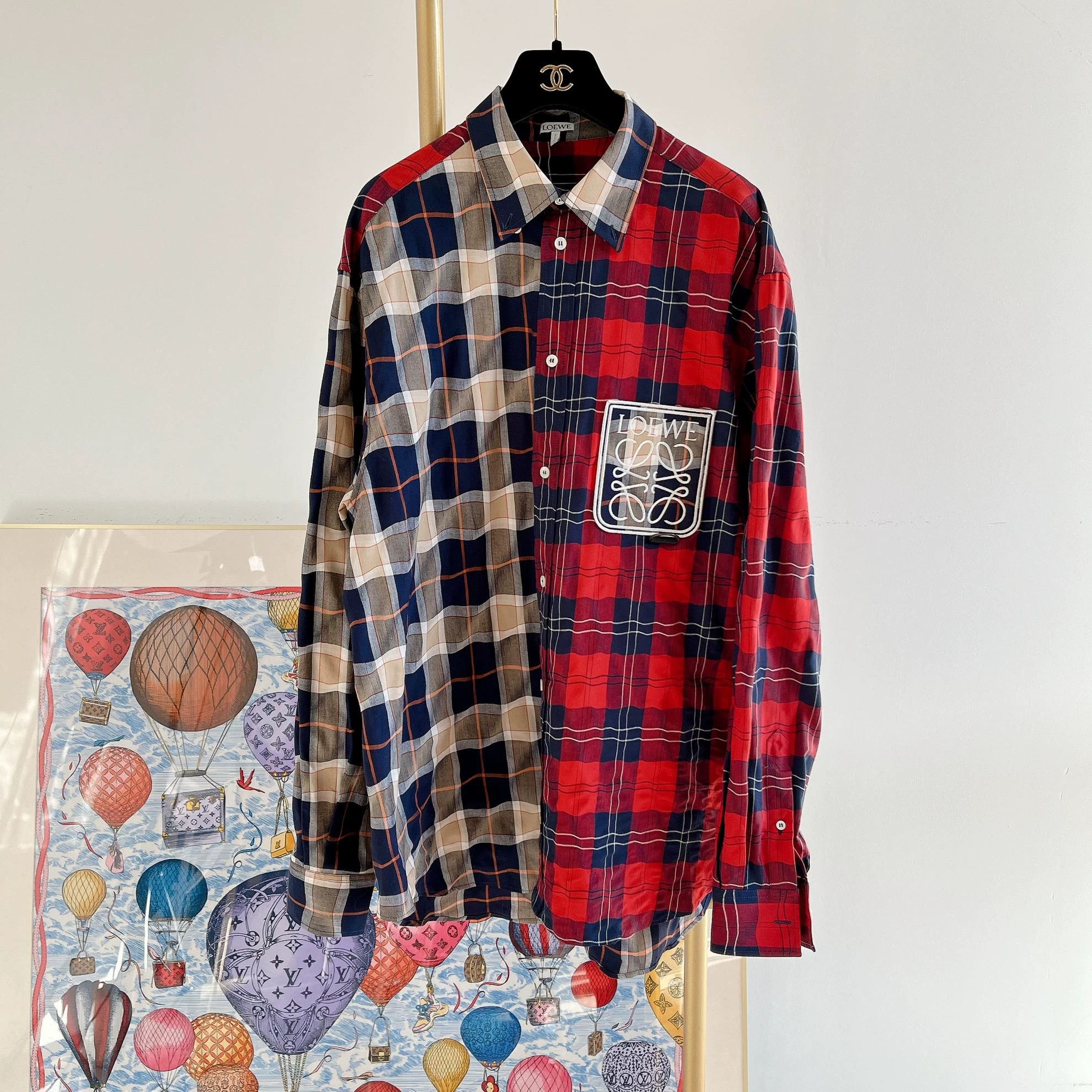 Loewe Loewe colorblock check embroidered shirt 40 0303 Size XL / US 12-14 / IT 48-50 - 1 Thumbnail