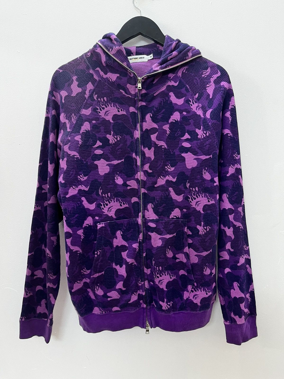 Bape A BATHING APE FLAME THERMAL HOODIE Size US M / EU 48-50 / 2 - 1 Thumbnail