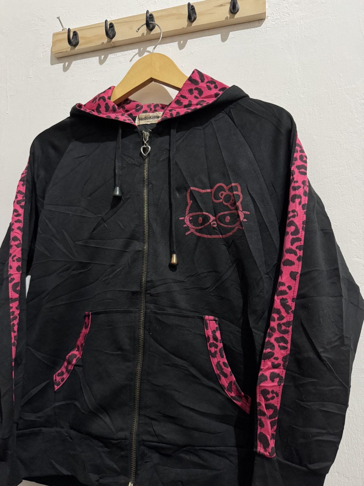 Japanese Brand Y2k Hello Kitty leopard ifsixwasnine style zip hoodie Size S / US 4 / IT 40 - 3 Thumbnail