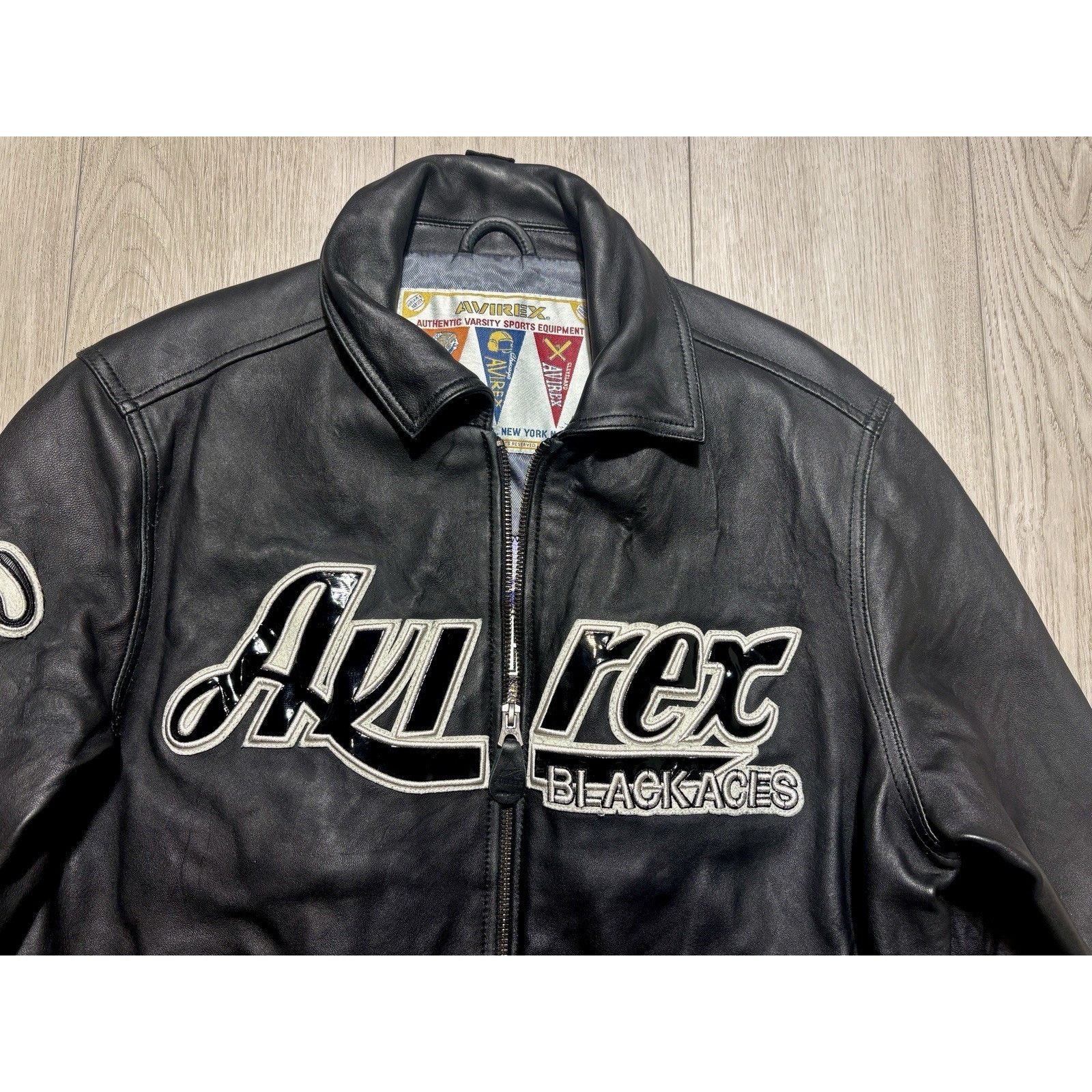Avirex Avirex Black Aces Tuskegee Airmen Lamb Leather Jacket M Y2K Size US M / EU 48-50 / 2 - 10 Thumbnail