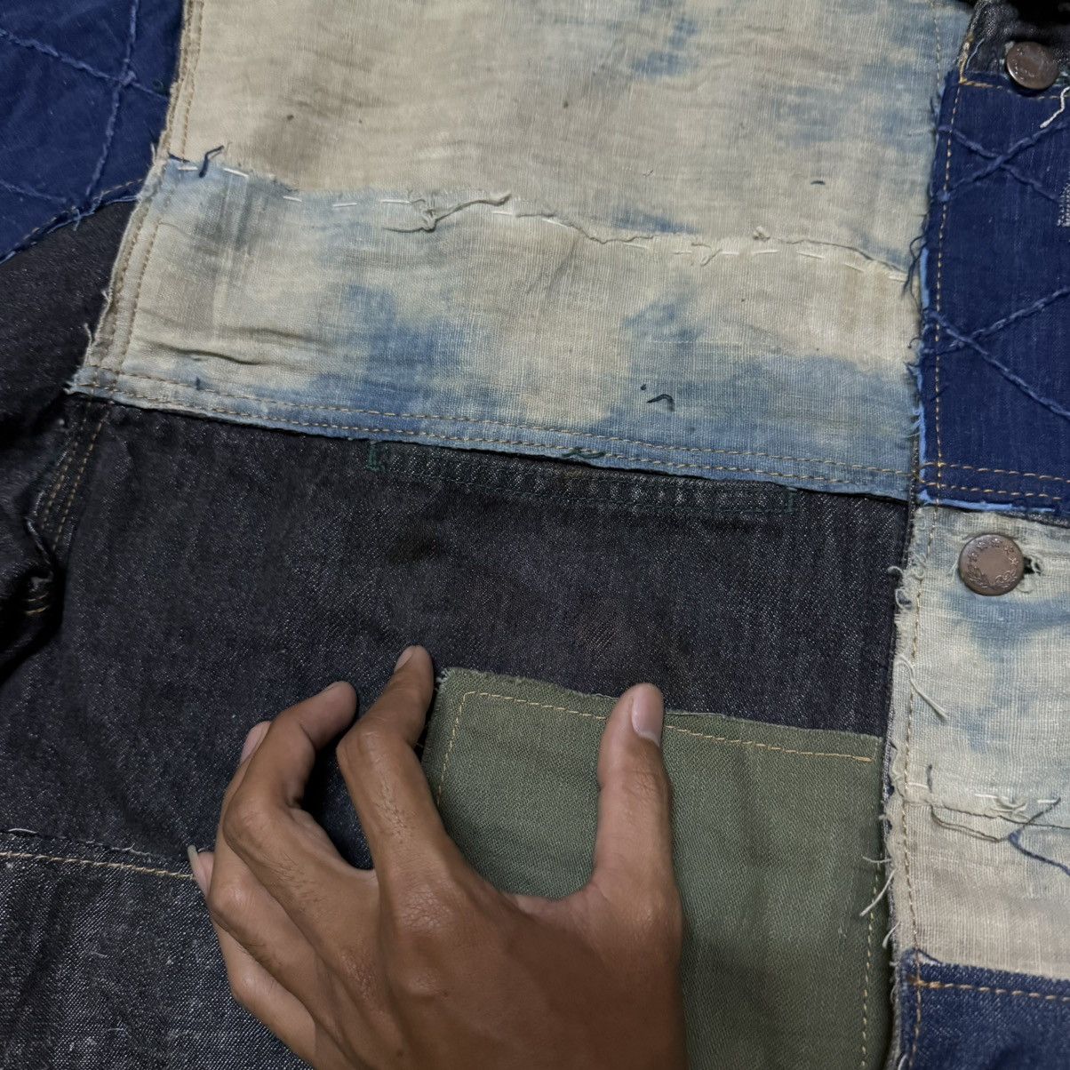 Comme des Garcons Homme Vintage 80s Comme Des Garcons Denim Jacket Patchwork Size US M / EU 48-50 / 2 - 6 Thumbnail