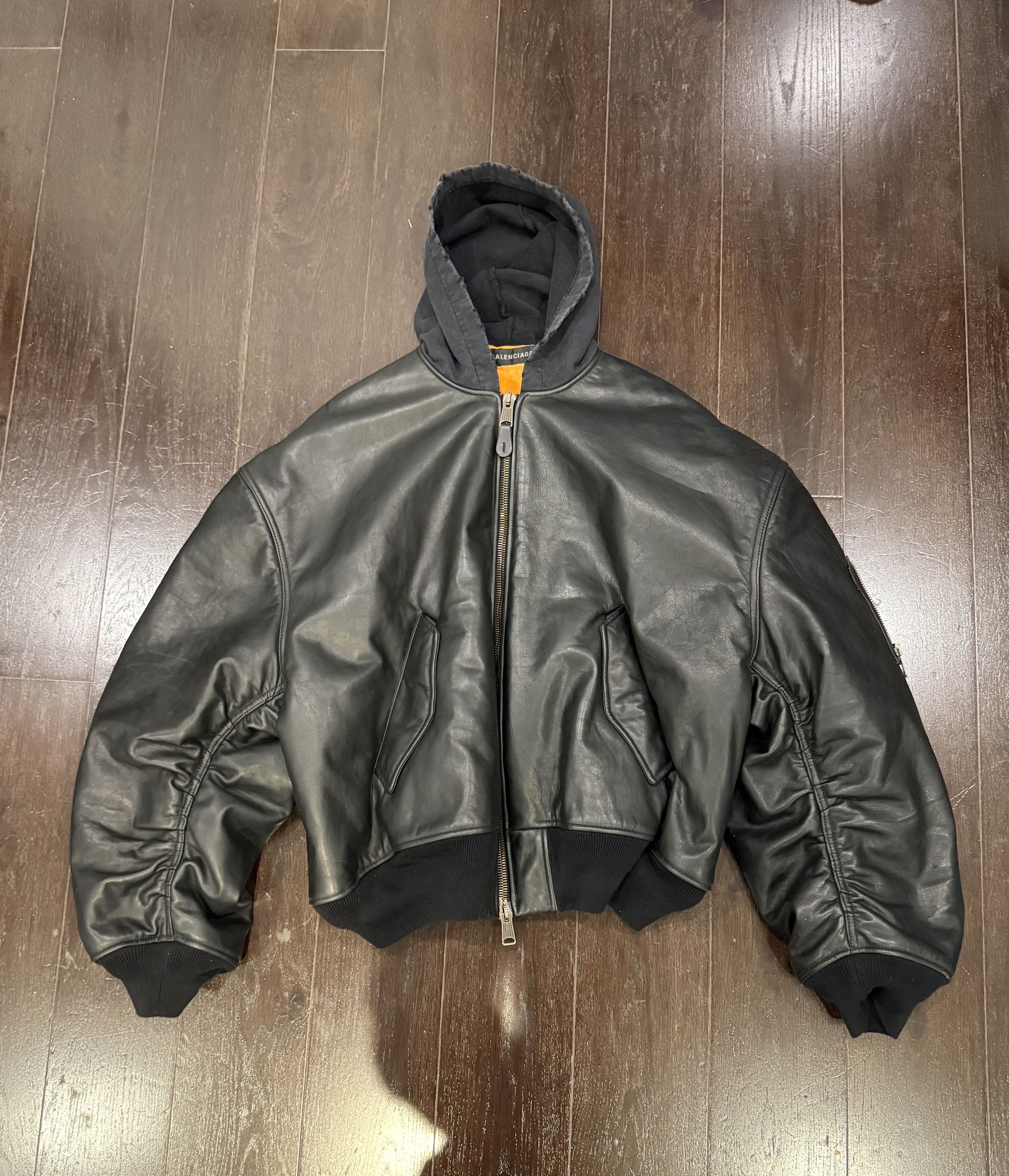 Balenciaga Fall 23 Leather Bomber