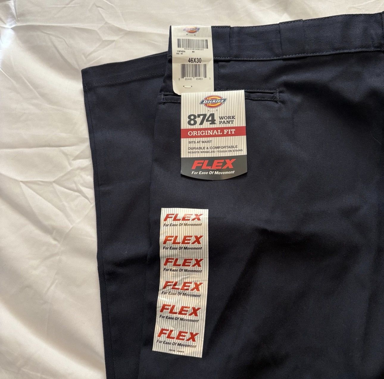 Dickies Dickies Original 874 Work Pants Navy Blue Wear Men 46X30 NWT Size US 44 / EU 60 - 3 Thumbnail