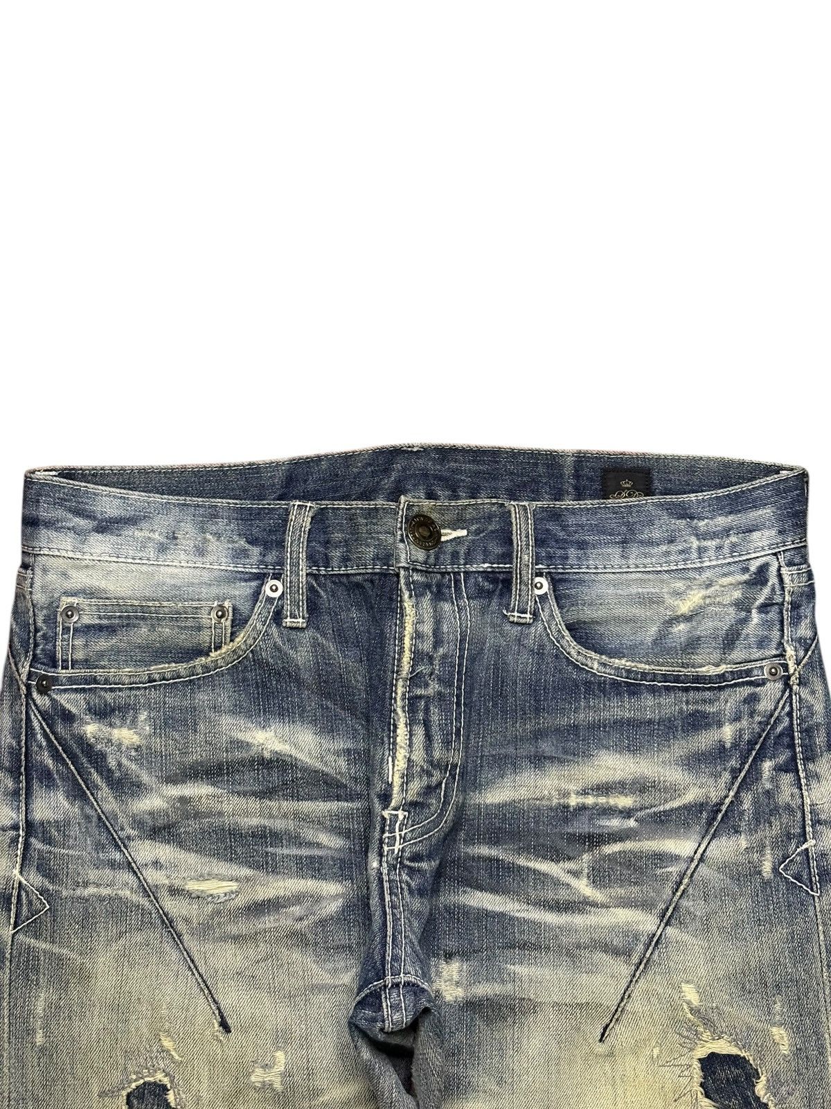 semanticdesign Vintage Semantic Design Patchwork Mud Wash Baggy Jeans Size US 32 / EU 48 - 4 Thumbnail