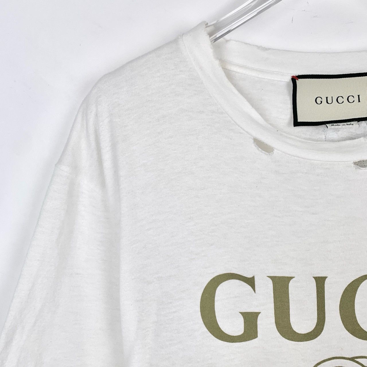 Gucci Gucci White Floral Logo Print Cotton T-Shirt (Size XXS) Size XXS / US 00 / IT 34 - 7 Thumbnail