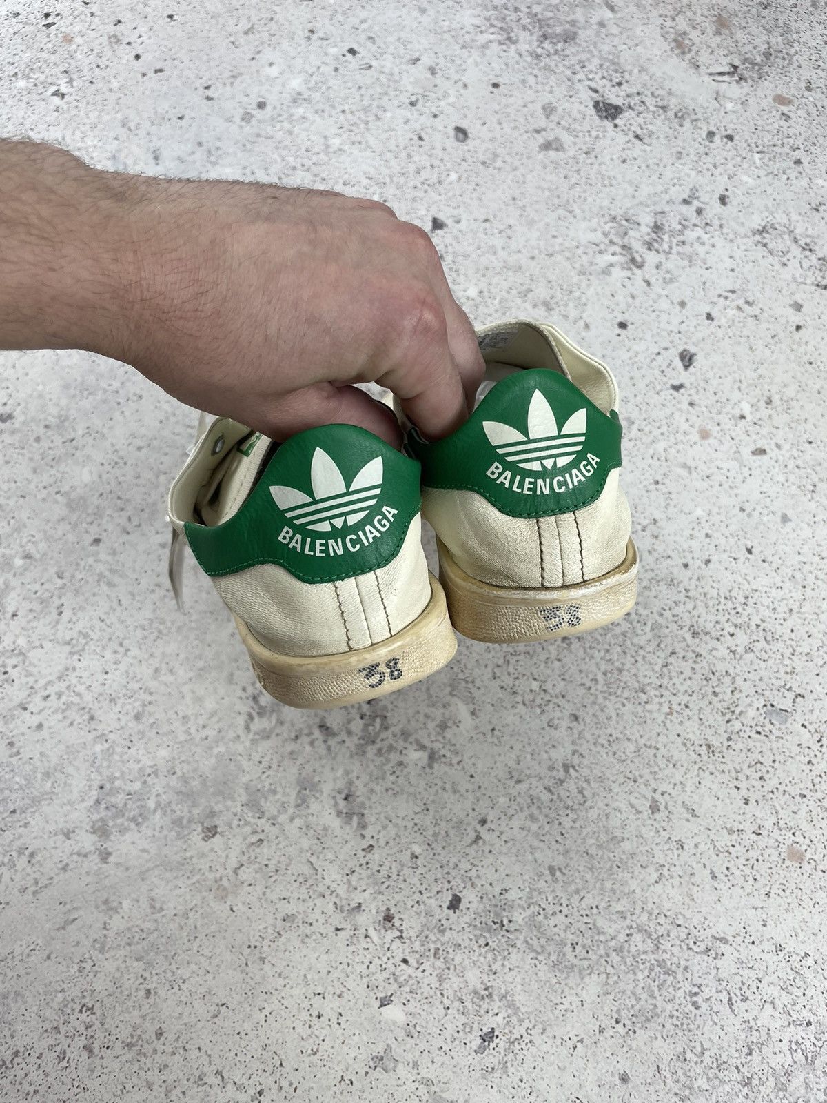 Adidas × Balenciaga Balenciaga x Adidas Women’s Stan Smith Worn Out Off White Size US 8 / IT 38 - 6 Thumbnail
