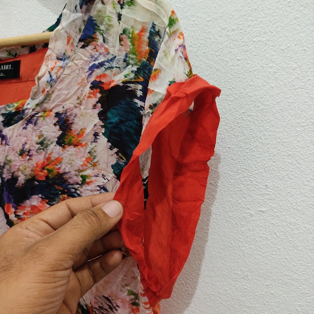 Black Label × Paul Smith × Vintage Black Label Paul Smith Floral Women Dress Blouse Sleveless Size M / US 6-8 / IT 42-44 - 4 Thumbnail