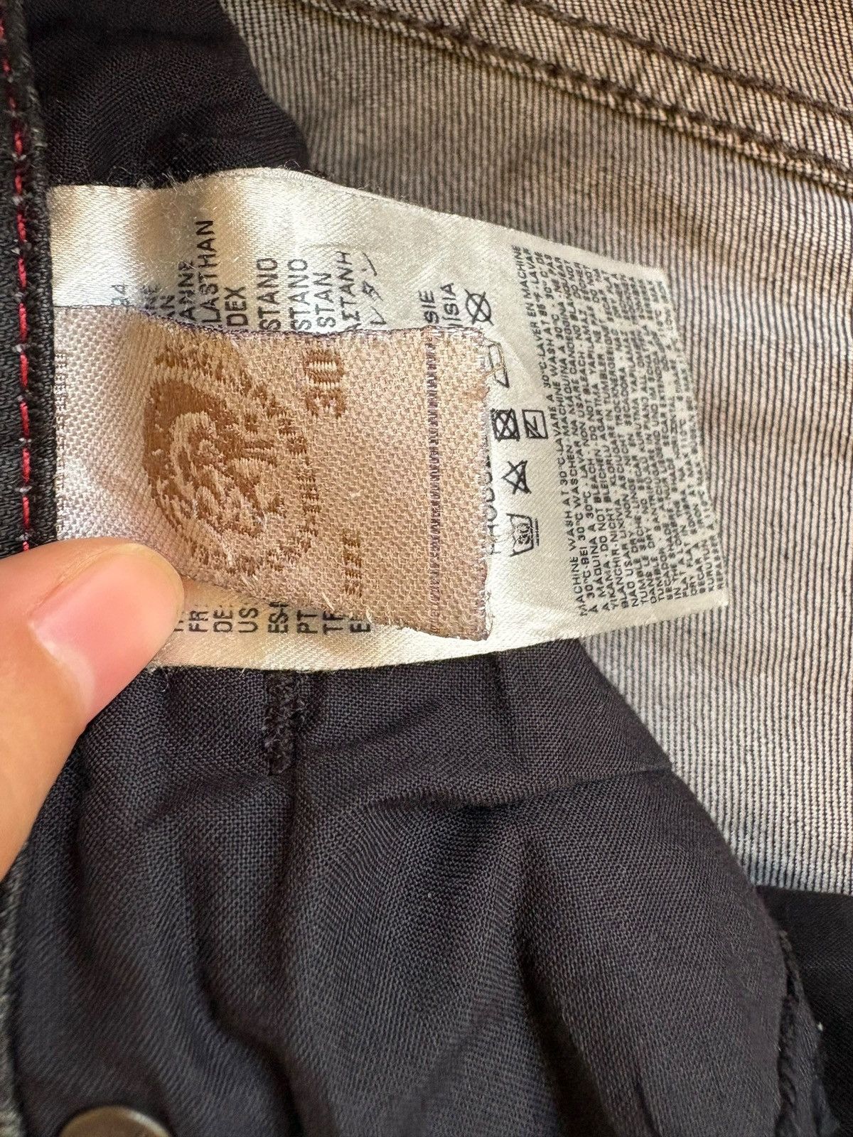 Diesel Vintage Diesel Sleenker Faded Wash Black Jeans Size US 30 / EU 46 - 9 Thumbnail