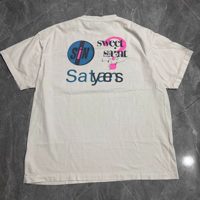 Saint Michael Saint Michael Letter pattern short sleeved shirt Size US XL / EU 56 / 4 - 1 Thumbnail