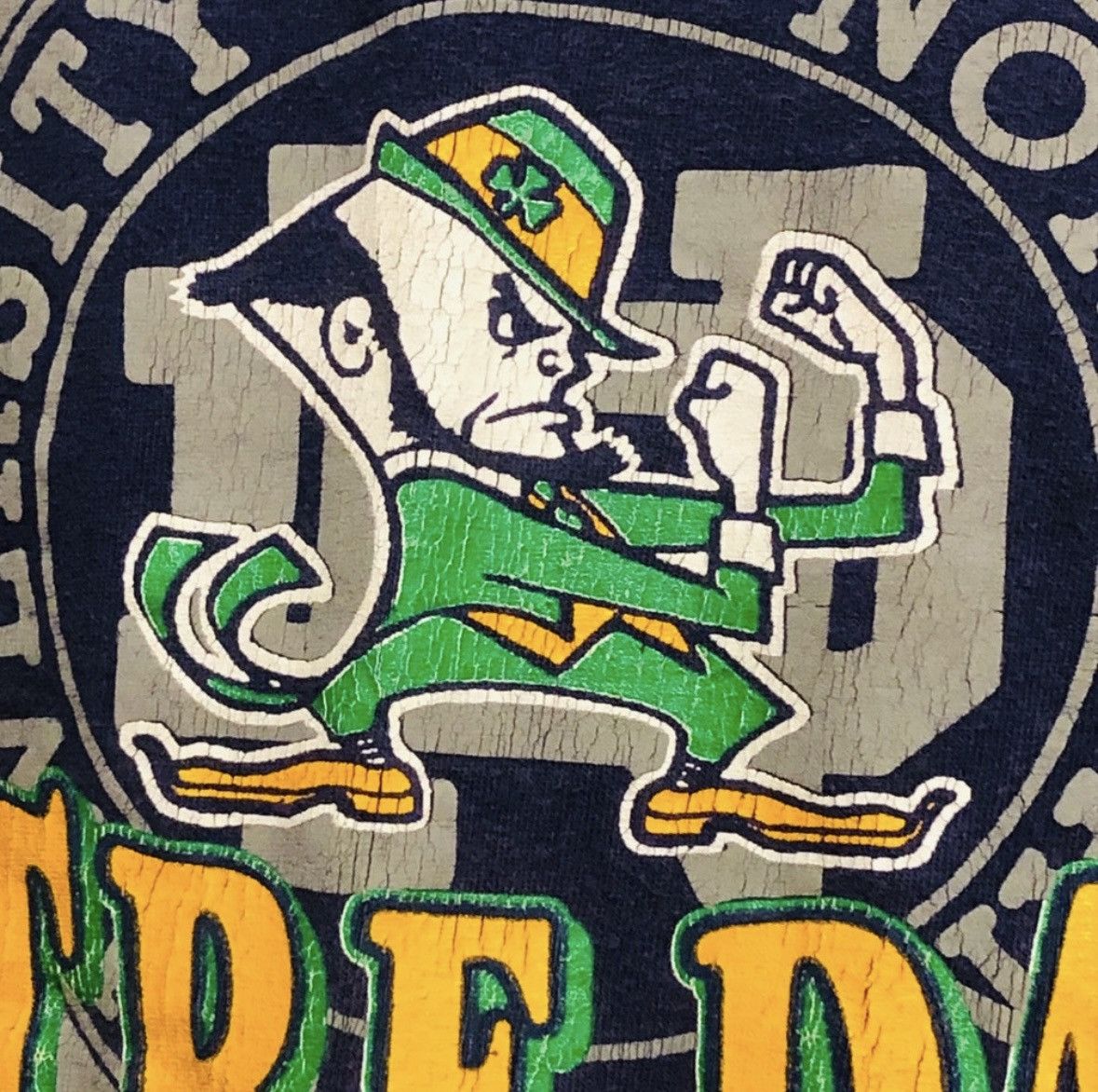 NCAA × Vintage Vintage 1992 Notre Dame Irish Team Edition Apparel Large Tee Size US L / EU 52-54 / 3 - 4 Thumbnail
