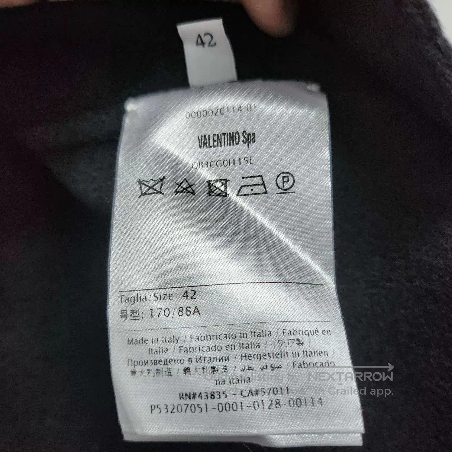 Valentino Lettered Cloak Coat.