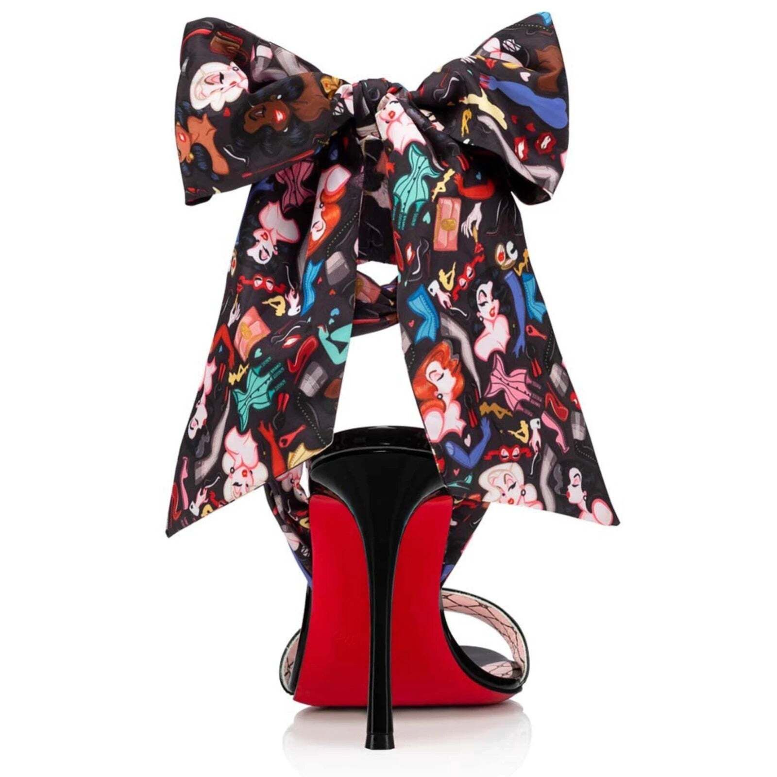 Christian Louboutin Fetish Du Desert 100 Black Lace Up Tie Sandal Heel Pump 39 Size US 9 / IT 39 - 10 Thumbnail