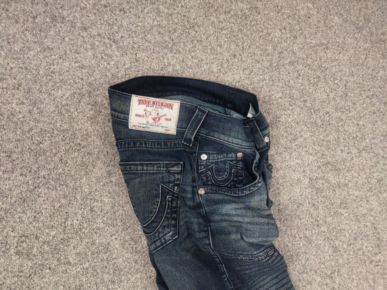 True Religion True Religion moto jeans Faded denim Logo Vintage LGB Y2K Size US 32 / EU 48 - 3 Thumbnail
