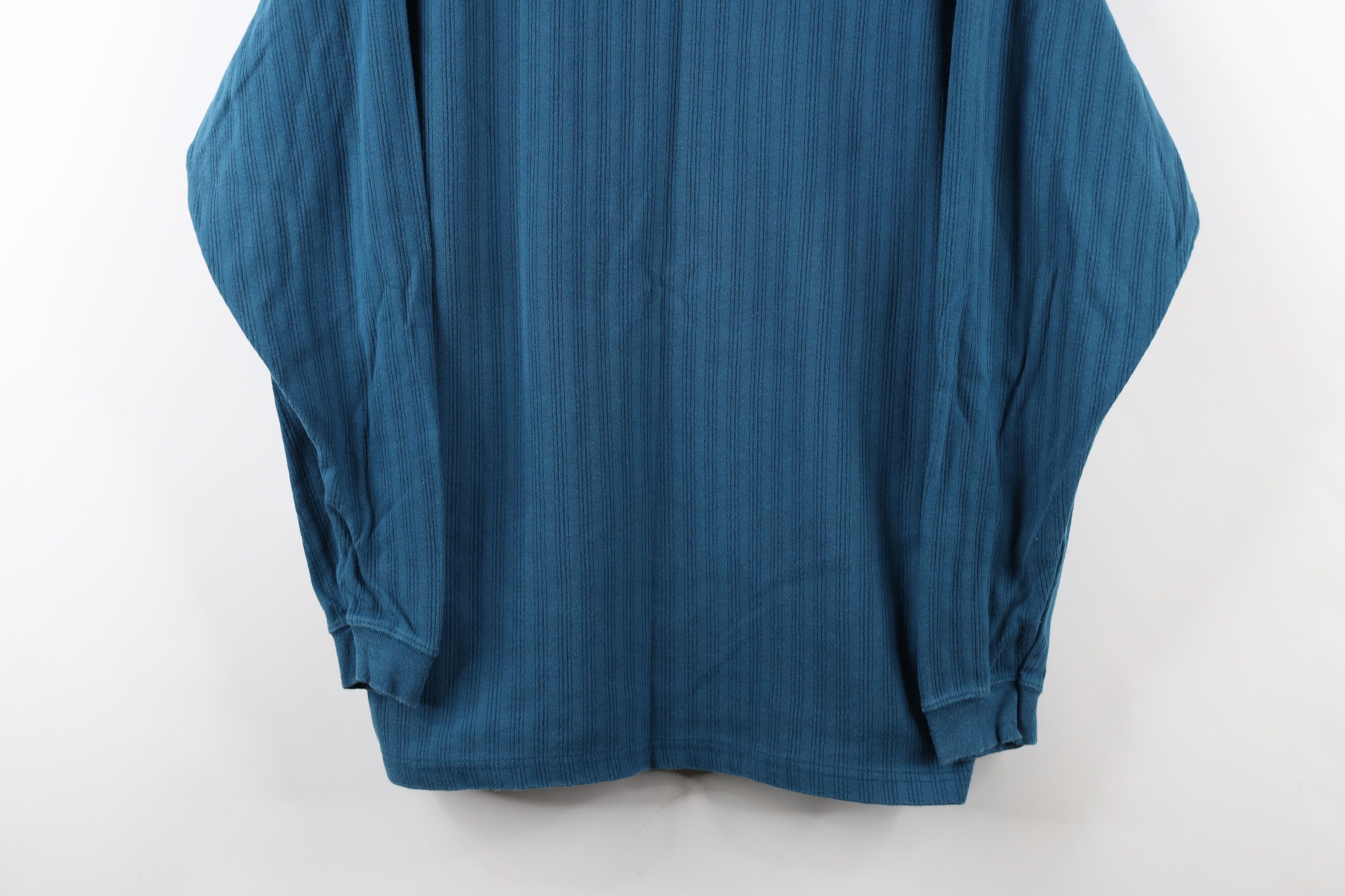 Vintage Vintage 90s Streetwear Ribbed Mock Neck Long Sleeve T-Shirt Size US XL / EU 56 / 4 - 3 Thumbnail
