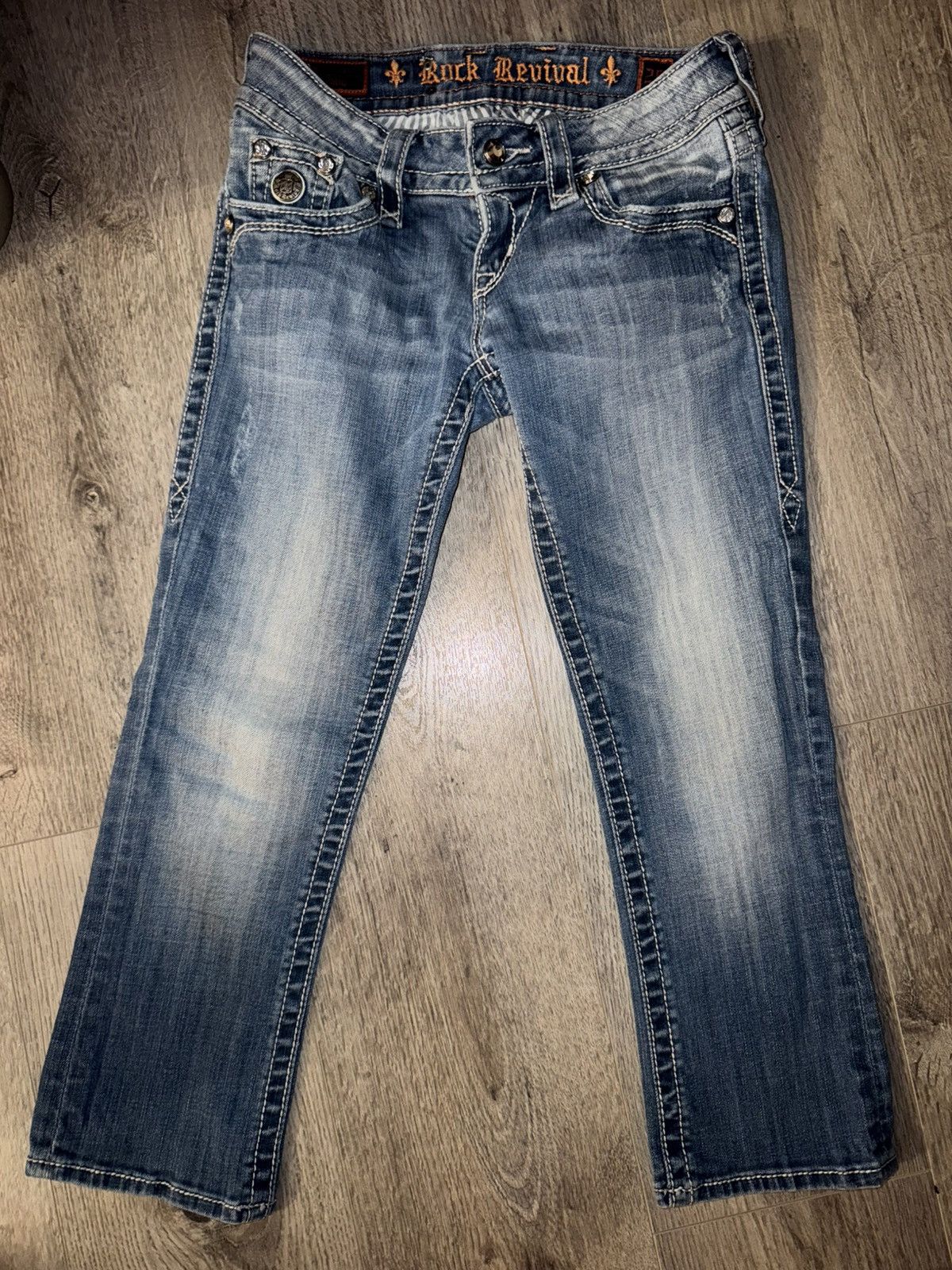 Rock Revival ROCK REVIVAL - CELINE CAPRI Y2K Low-waisted, straight jean Size 26" / US 2 / IT 38 - 6 Thumbnail