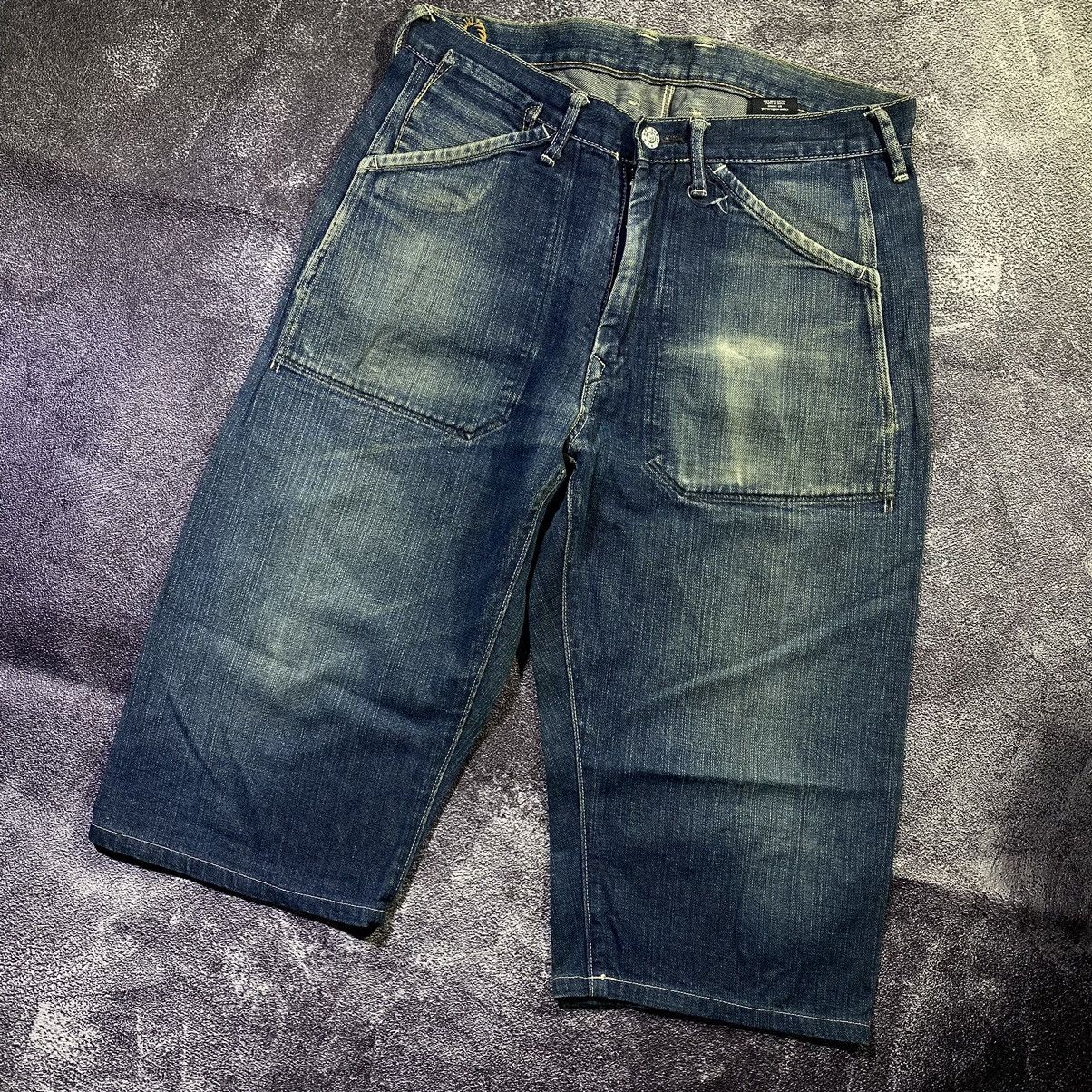 Vintage 45Rpm Fatigue Denim Shorts