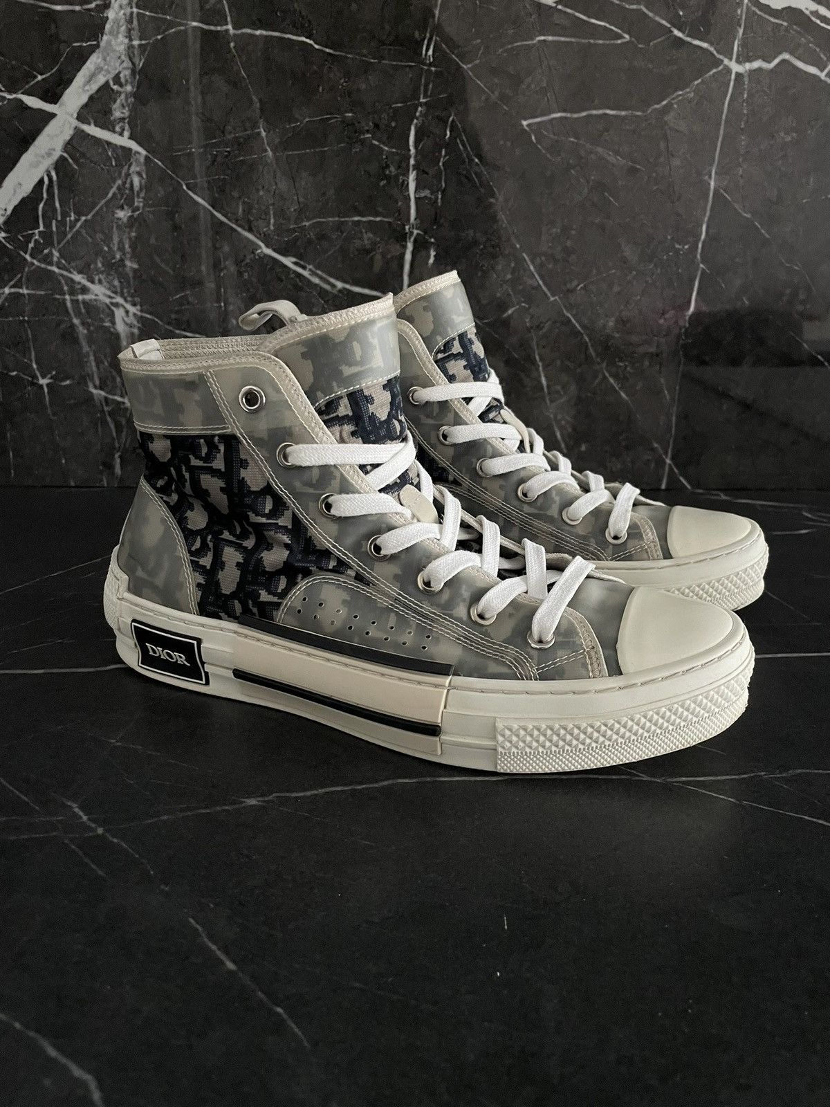 Dior Dior B23 Oblique Technical Canvas High Top Sneakers Size US 9 / IT 39 - 3 Thumbnail