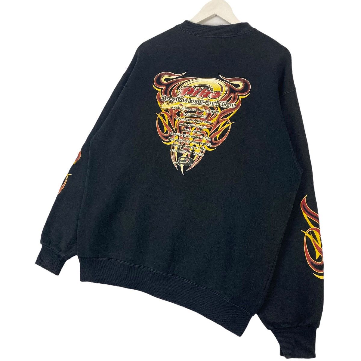 Vintage Vintage Piko Hawaiian Crewneck Sweatshirt Black Size L Size US L / EU 52-54 / 3 - 7 Thumbnail